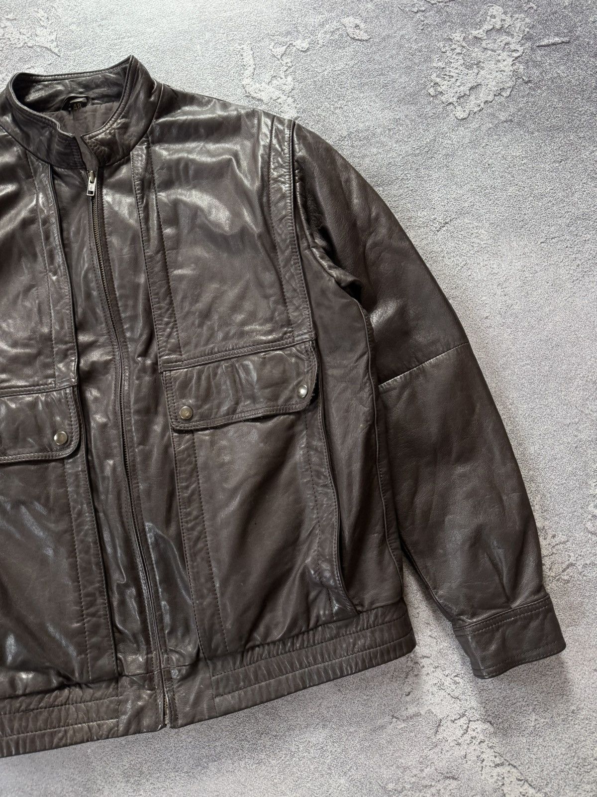 Vintage Leather S aviator bomber pilot jacket coat brown Size US S / EU 44-46 / 1 - 8 Thumbnail
