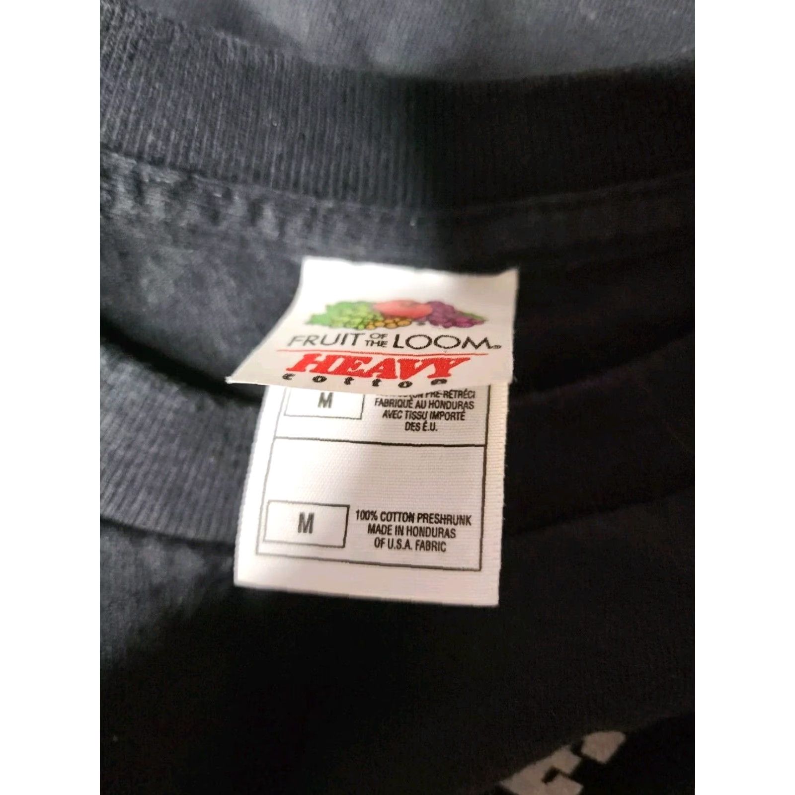 Fruit Of The Loom VINTAGE 90s Fruit of the Loom Mens Graphic Print T Shirt Black M Size US M / EU 48-50 / 2 - 5 Thumbnail
