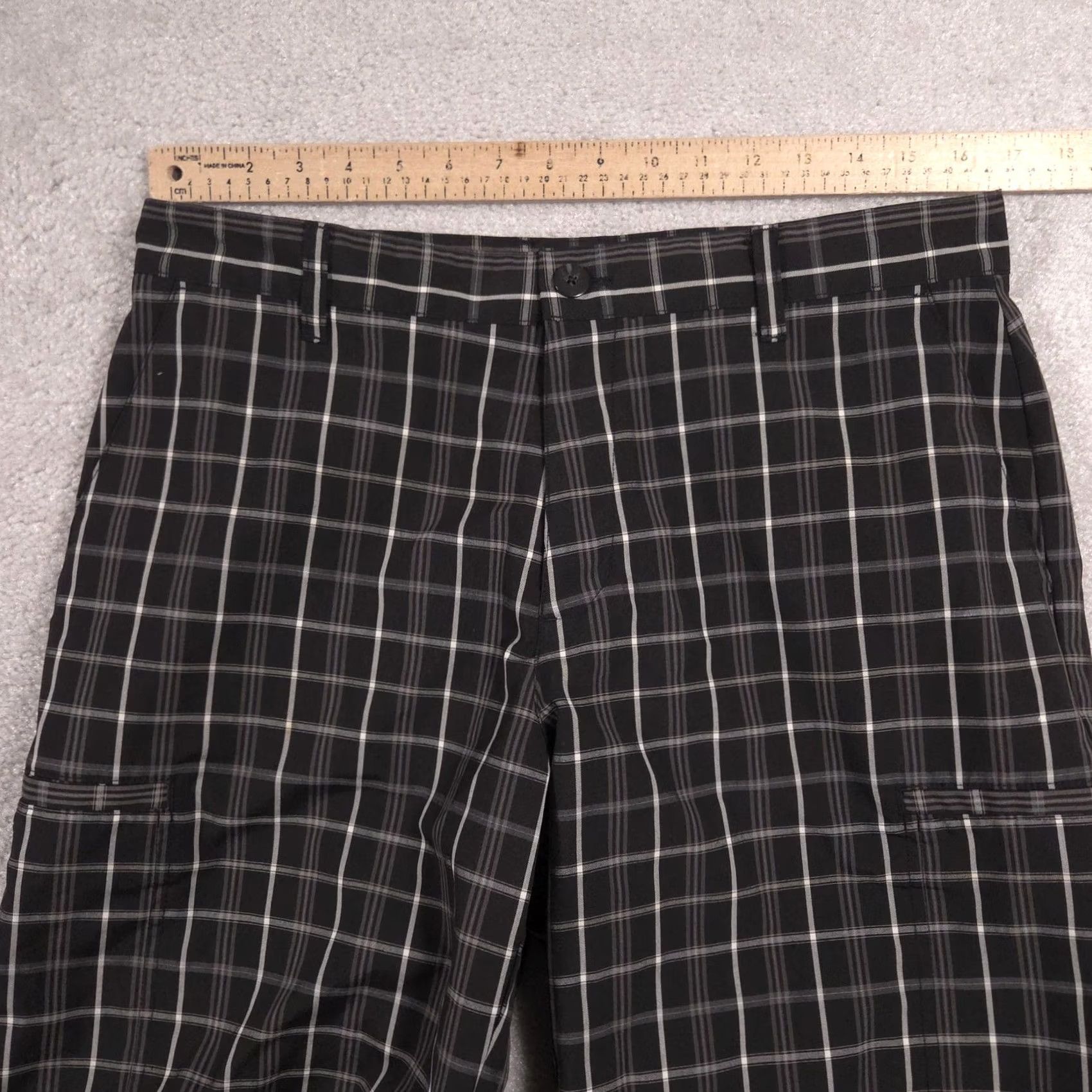 Adidas Adidas Shorts Mens 32 Black Plaid Golf Stretch Athletic Pockets Mens Shorts Size US 32 / EU 48 - 6 Thumbnail