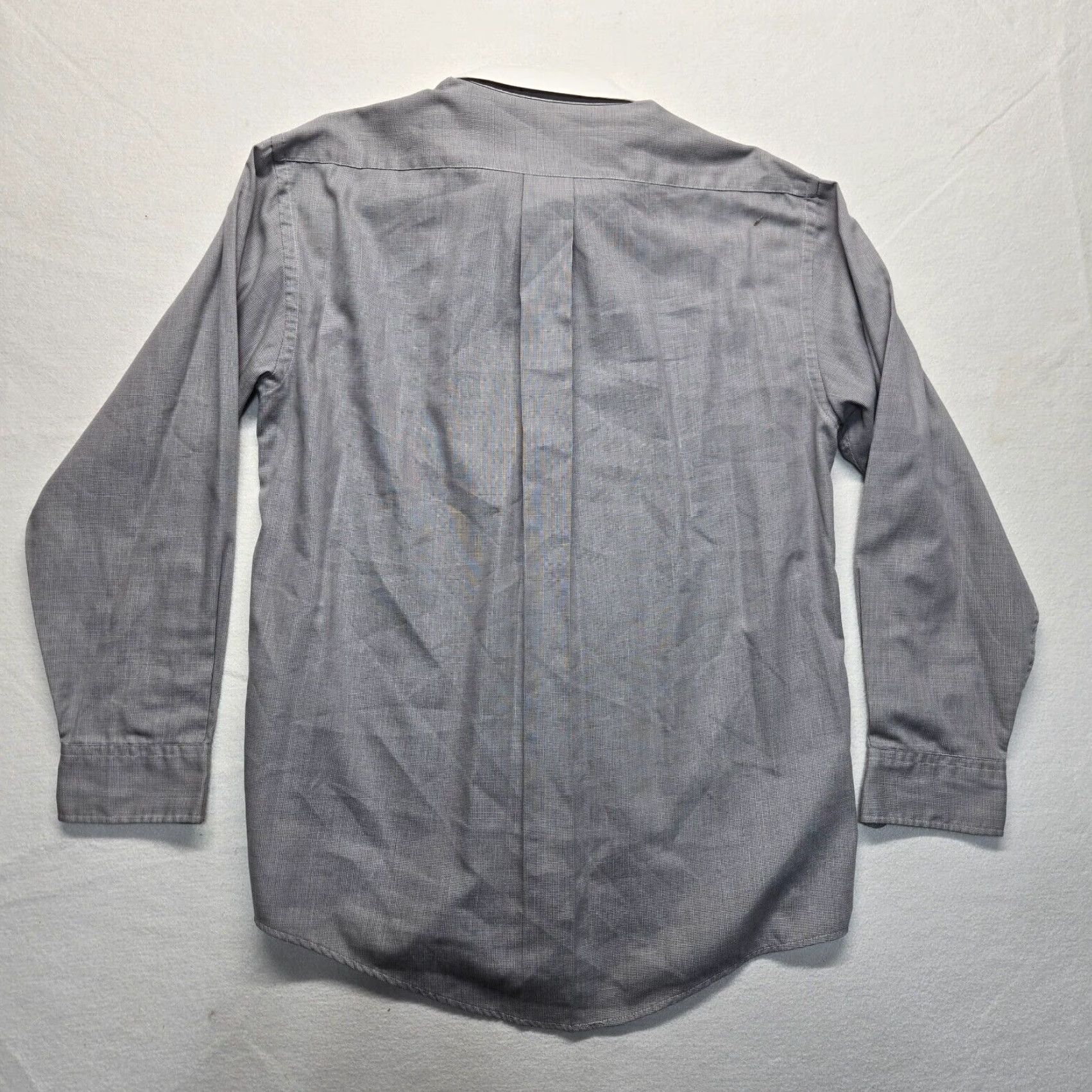 Enro ENRO Solid Gray Long Sleeve Button-Up Shirt Men Size 16 34 Adult Cotton Shirt Mens Gray 16 34 Size US L / EU 52-54 / 3 - 7 Thumbnail