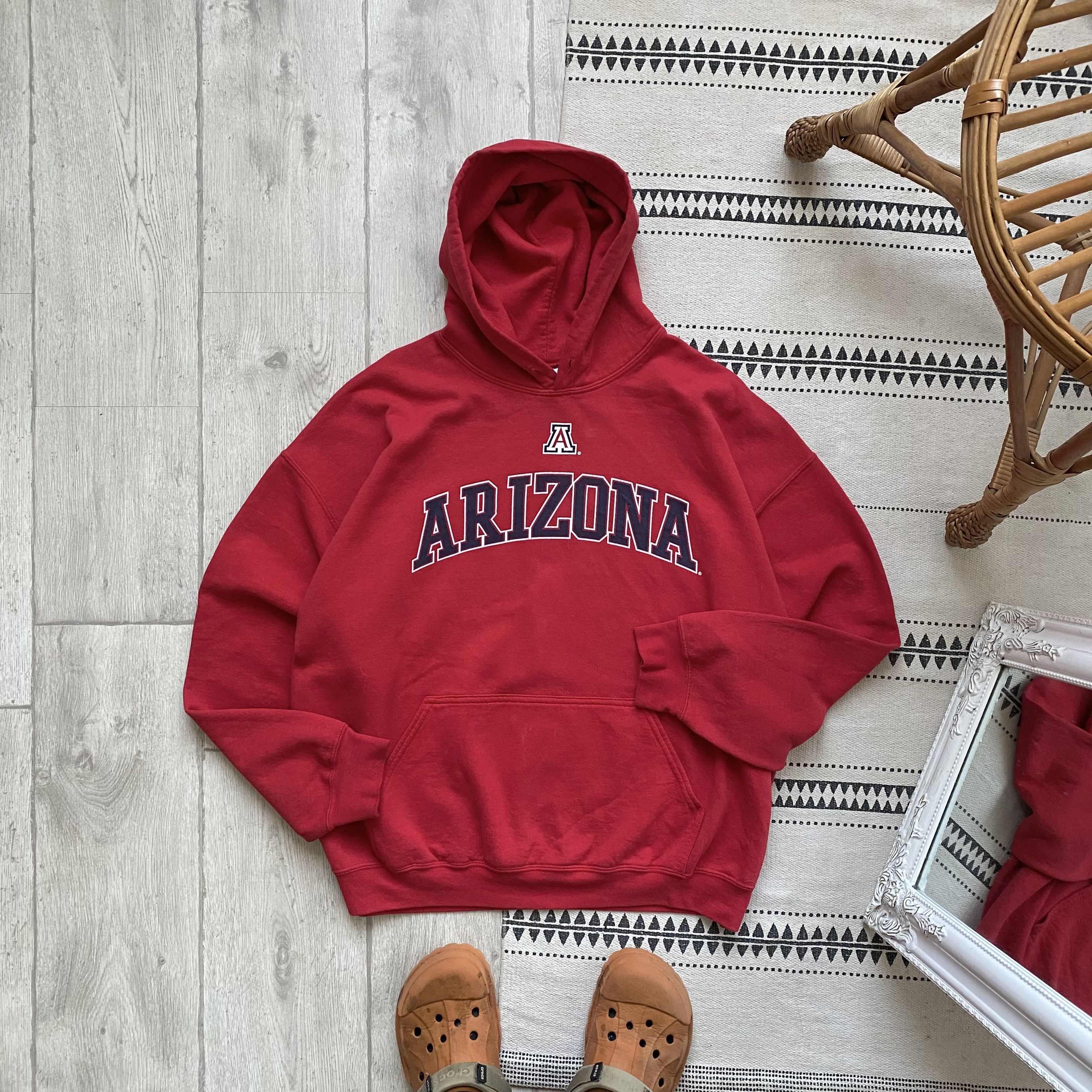 Russell Athletic Vintage University of Arizona USA Boxy Hoodie 90s Y2K Gildan Size US XL / EU 56 / 4 - 4 Thumbnail