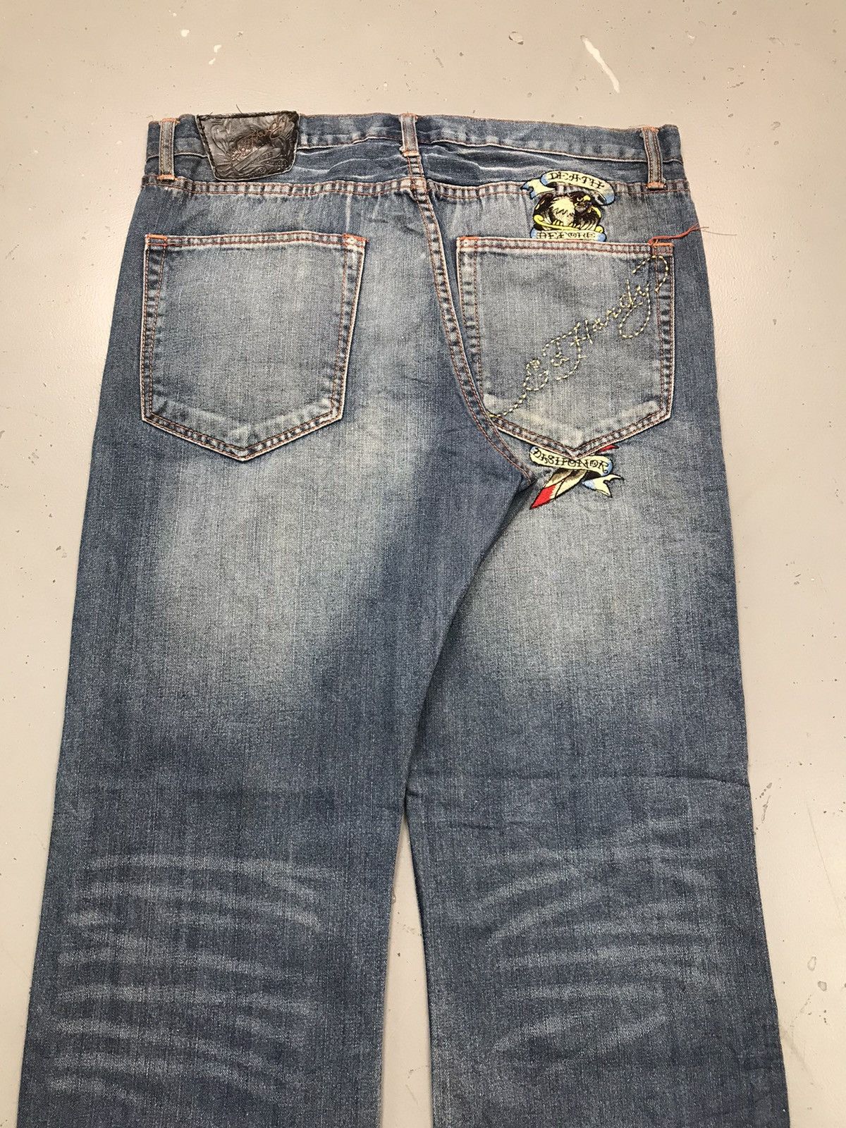 Ed Hardy Vintage Ed hardy “death before dishonor” embroidered denim Size US 38 / EU 54 - 12 Thumbnail