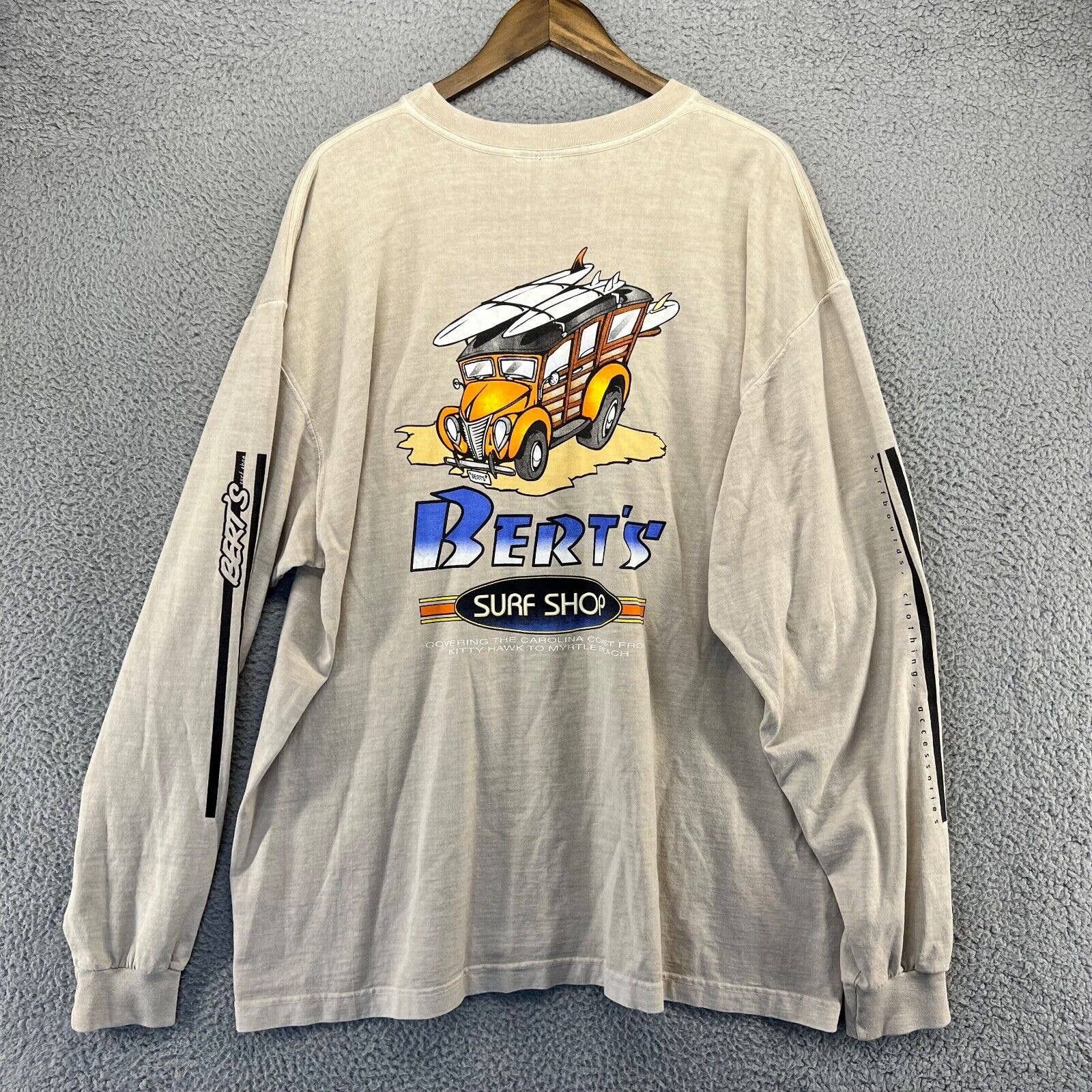 Vintage Vintage Berts Surf Shop XL Graphic Carolina Myrtle Beach 90s ...