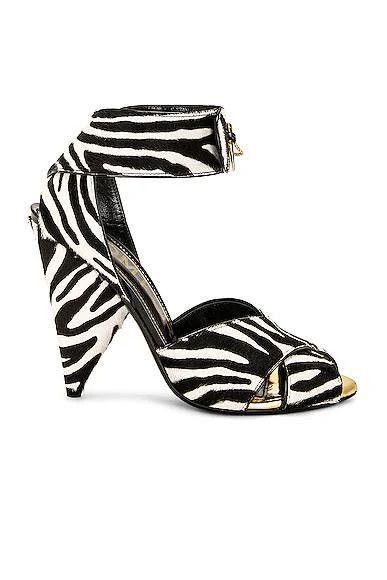 Tom Ford o1loc1c0924 W3329 Hi Heel Sandals in Black White Size US 9 / IT 39 - 1 Thumbnail