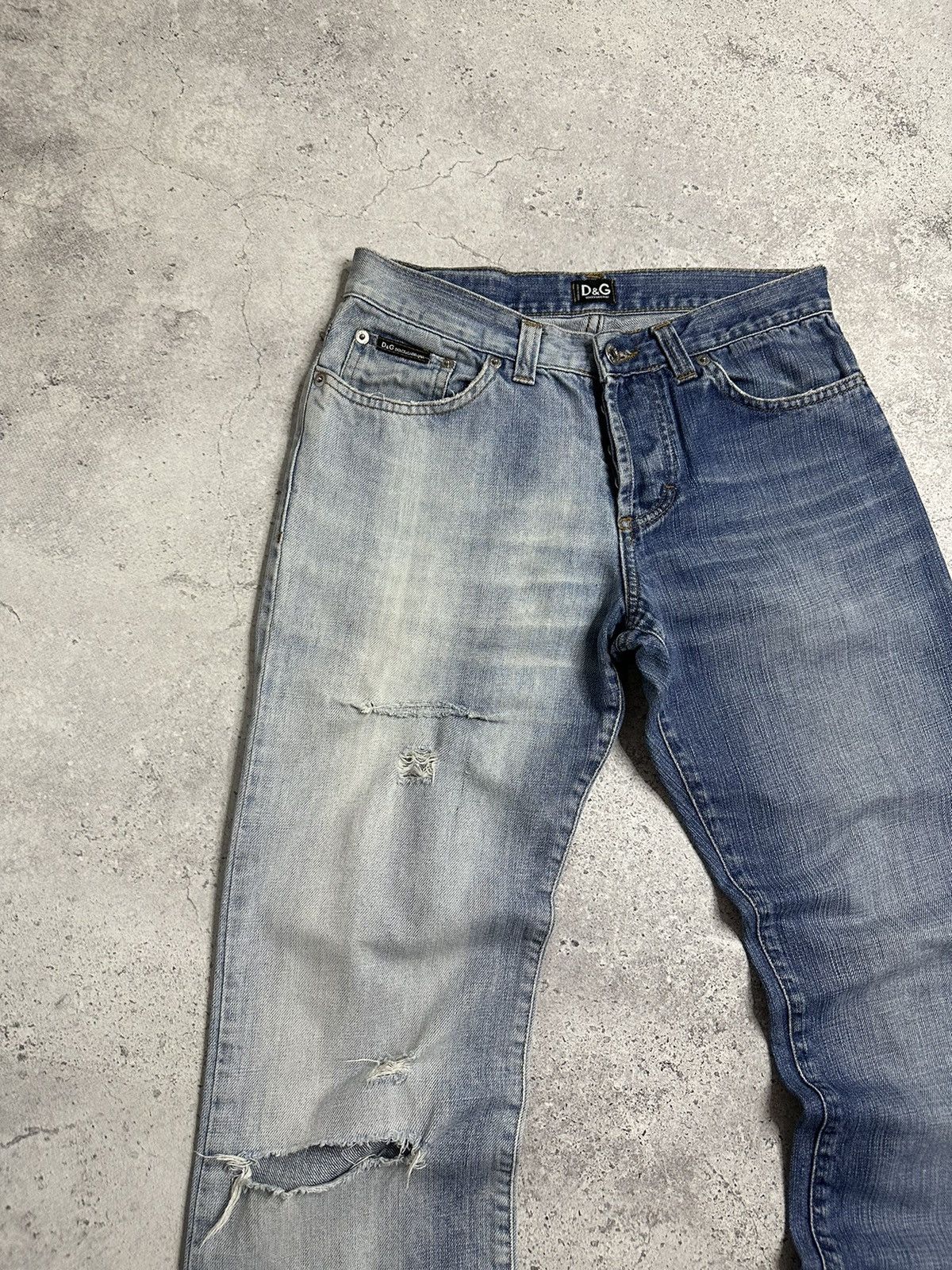 Dolce & Gabbana VTG Rare Y2K Dolce & Gabbana Two Color Distressed Pants Size US 30 / EU 46 - 15 Thumbnail