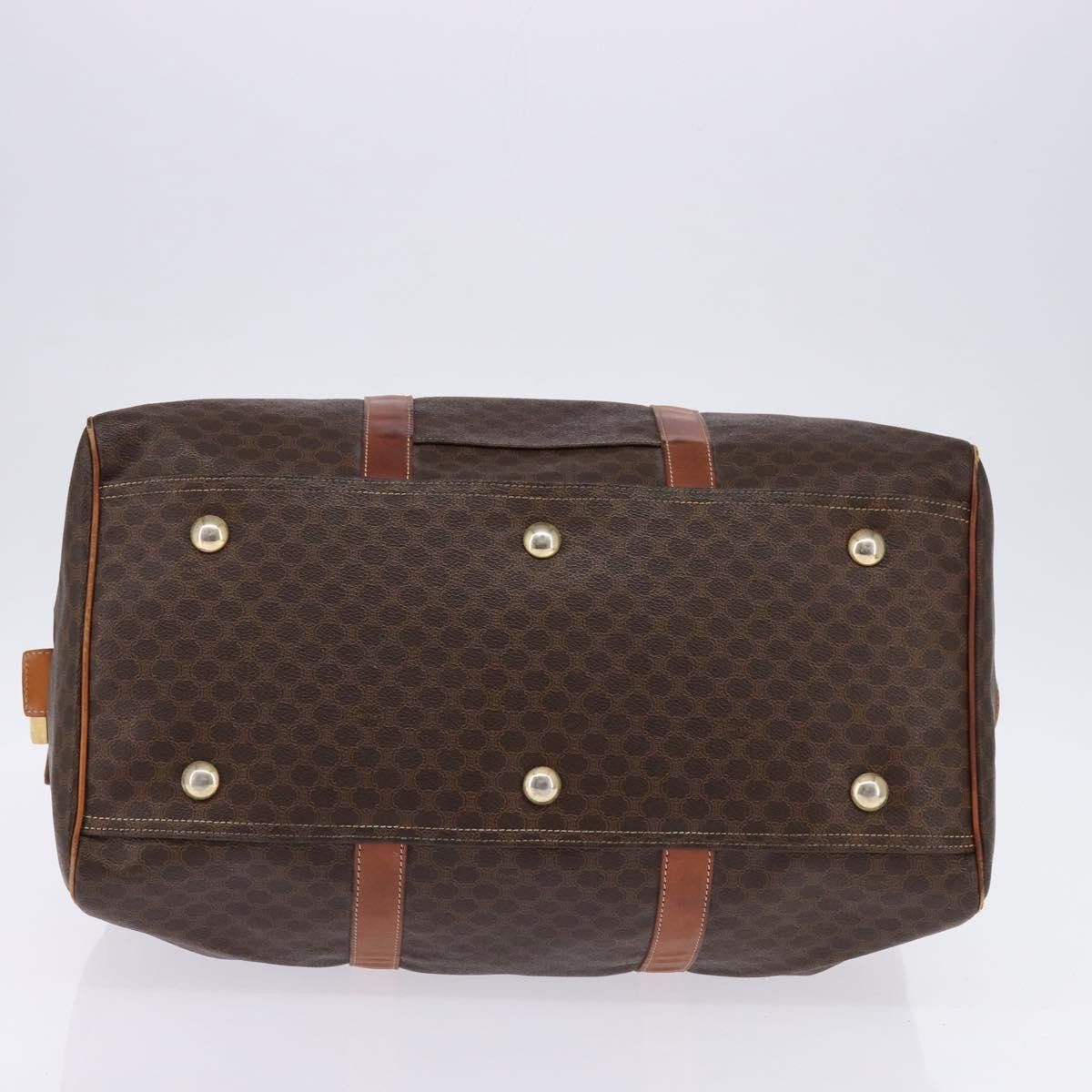 Celine CELINE Macadam Canvas Boston Bag Pvc Leather Brown Gold Size ONE SIZE - 9 Thumbnail