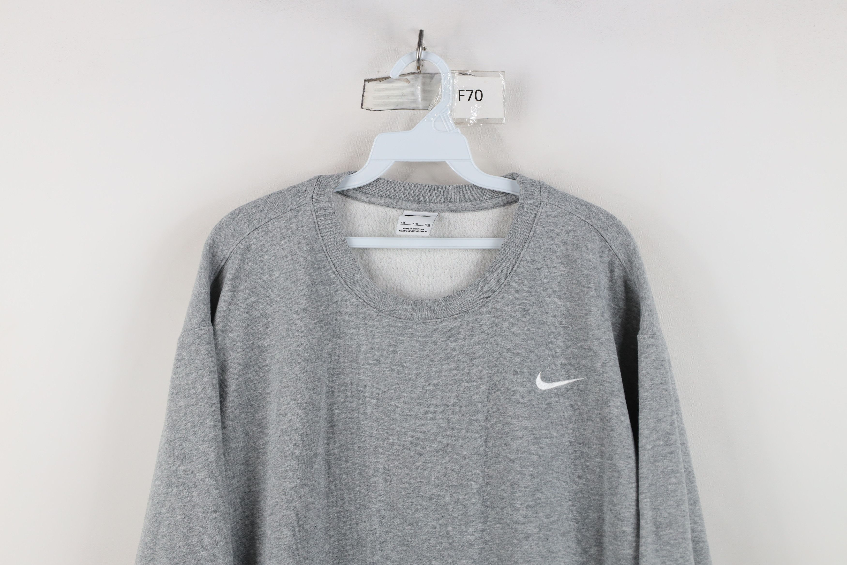 Nike Y2K Nike Scott Mini Swoosh Boxy Fit Crewneck Sweatshirt Gray Size US XXL / EU 58 / 5 - 2 Thumbnail