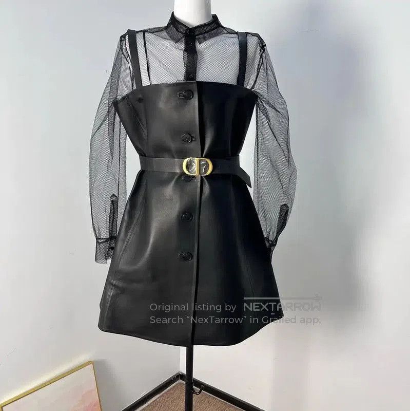 Dior Dior Black Women's Dress with Mesh Sleeves . Size M / US 6-8 / IT 42-44 - 2 Thumbnail