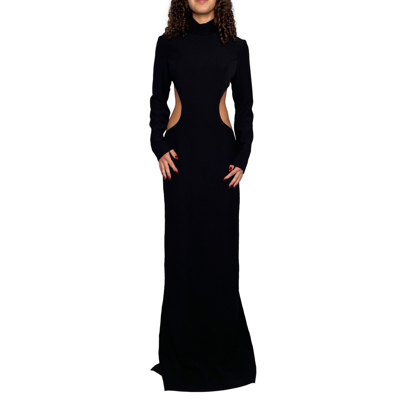 Monot Black Long Sleeve Maxi Dress Size S / US 4 / IT 40 - 1 Thumbnail