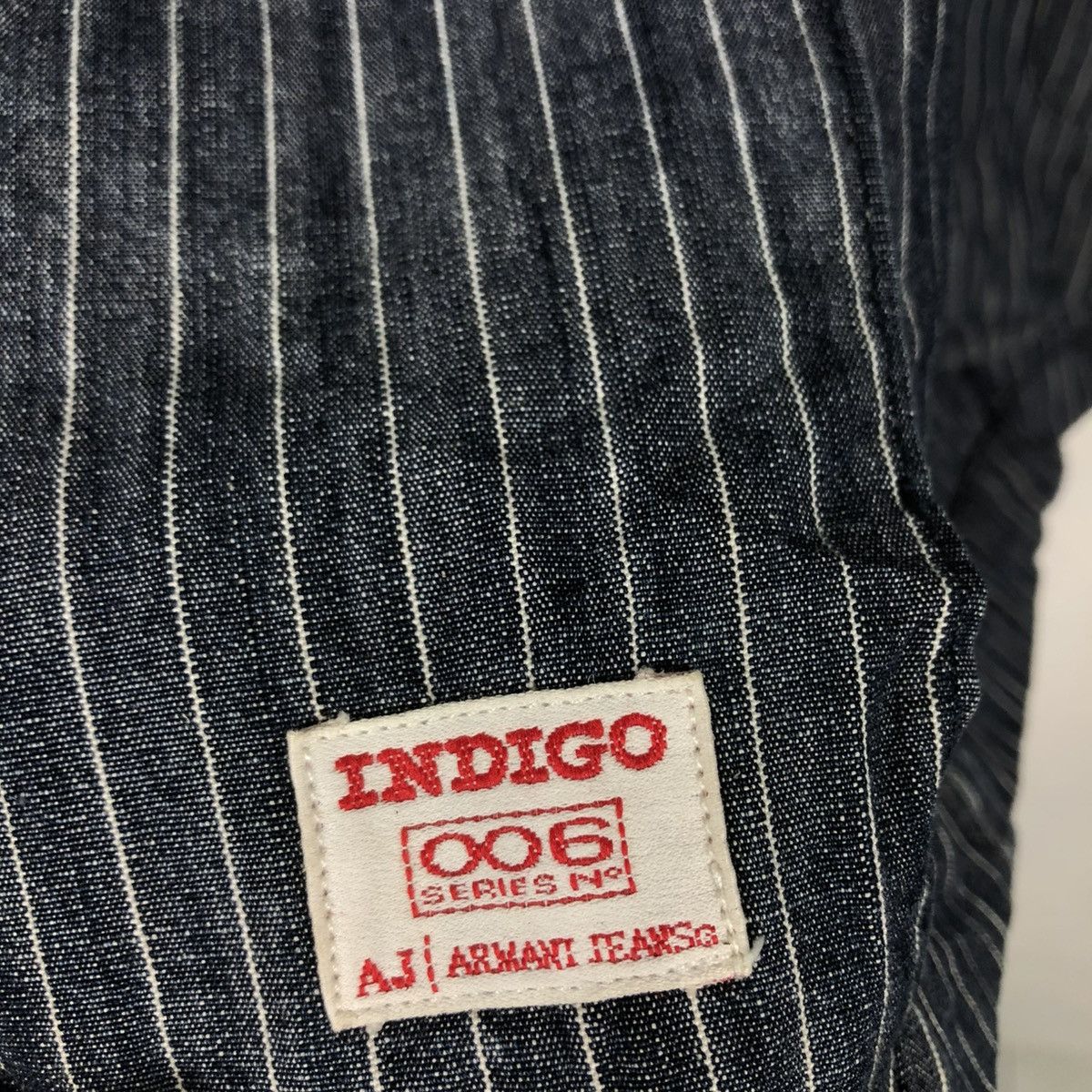 Vintage 🔥VINTAGE HICKORY CHORE WORKER JACKET ARMANI JEANS INDIGO Size US M / EU 48-50 / 2 - 25 Thumbnail