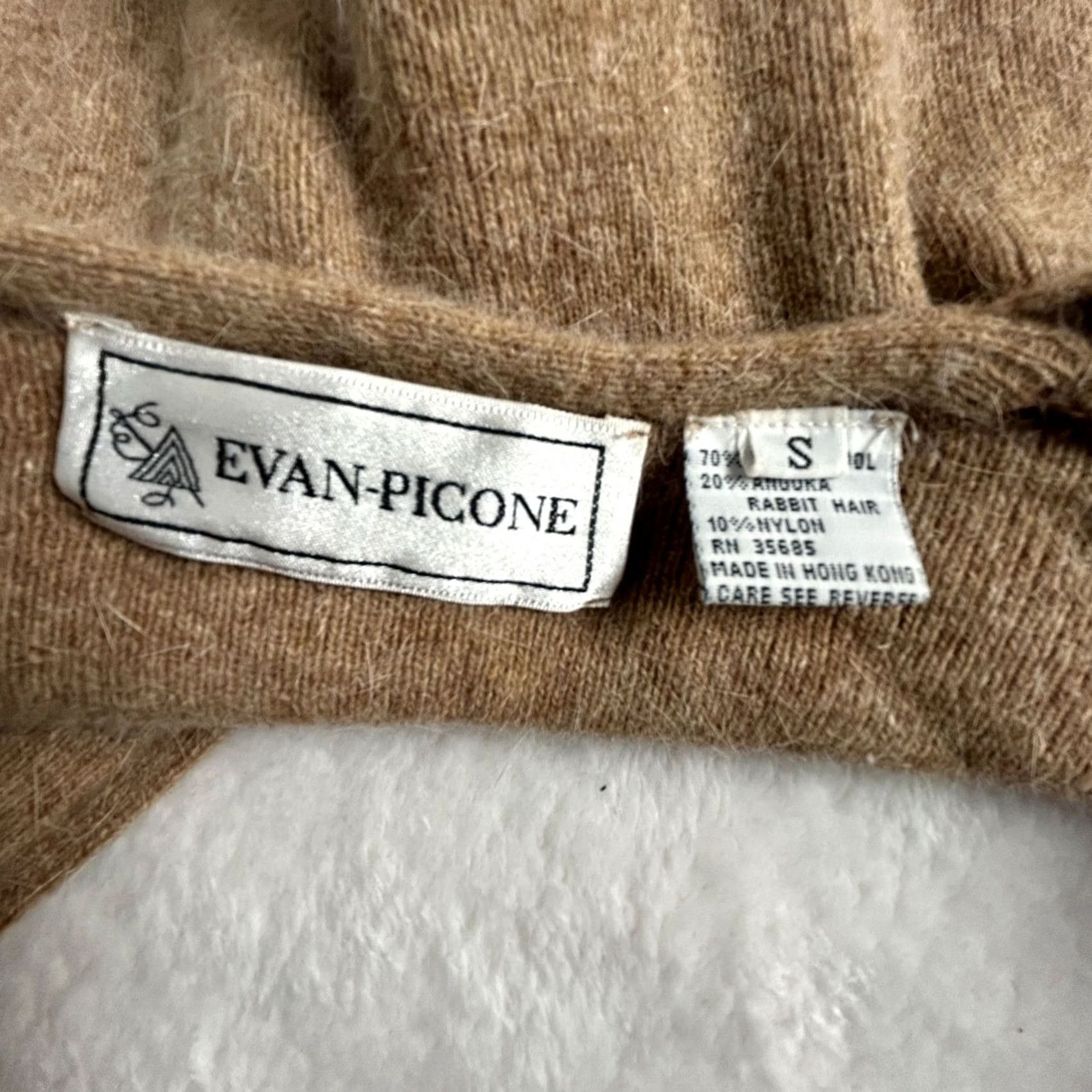 Evan Picone VINTAGE Evan-Picone Womens Lambswool Angora Rabbit Hair Sweater Vest Small Brown Size S / US 4 / IT 40 - 3 Thumbnail