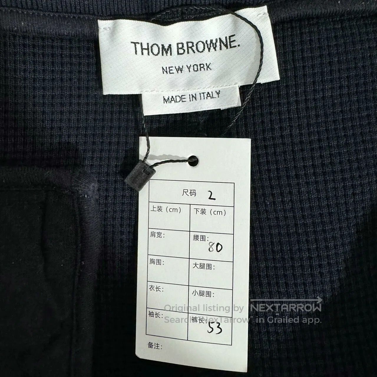 Thom Browne Thom Browne Navy Waffle Stripe Shorts Size 2. Size US 26 / EU 42 - 3 Thumbnail