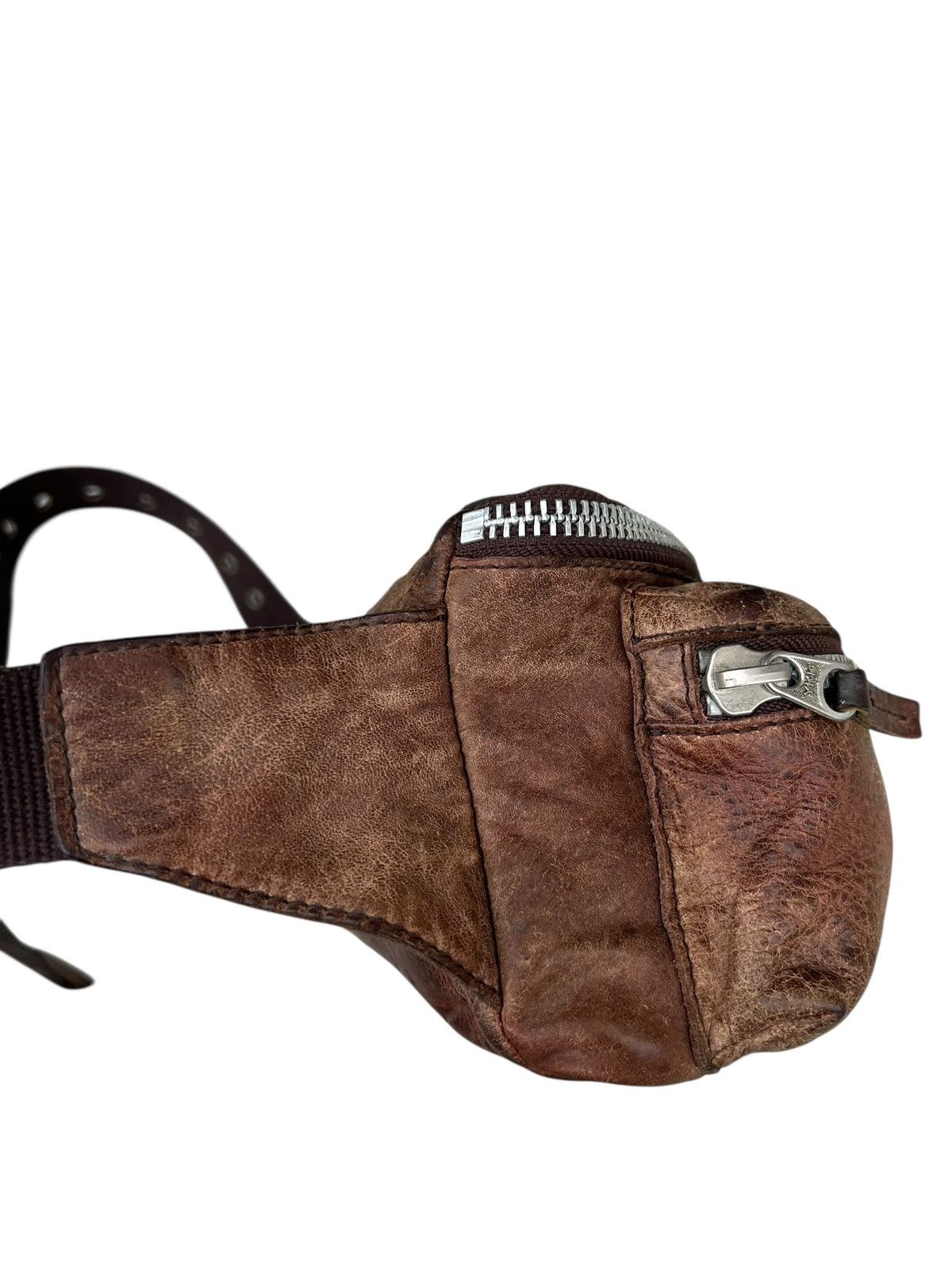Avirex Vintage 2000s Avirex Distress Patina Leather Cargo Chest Bag Size ONE SIZE - 10 Thumbnail