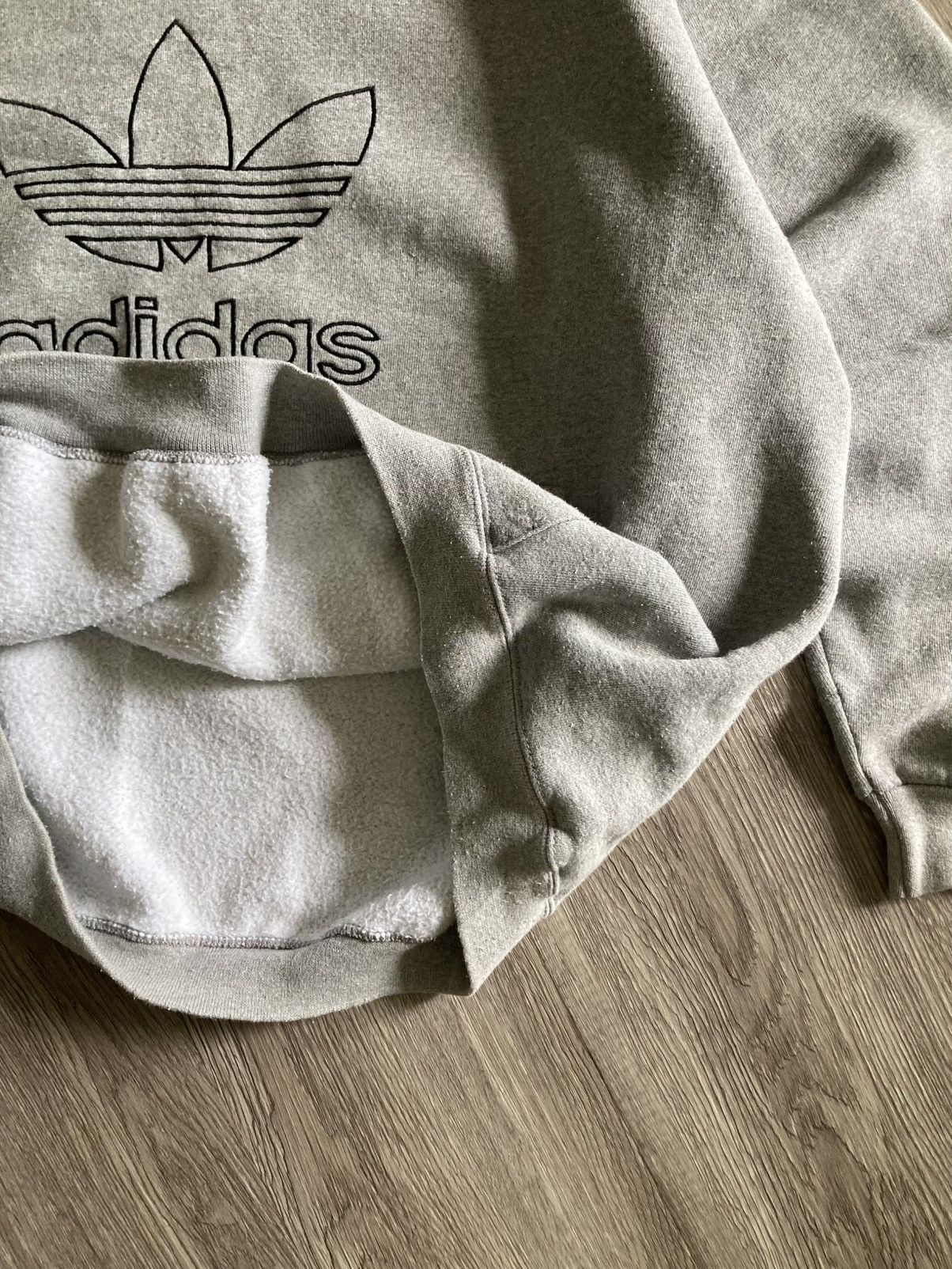 Adidas 1990s Adidas Trefoil Heavyweight Baggy Pullover Hoodie Size US L / EU 52-54 / 3 - 8 Thumbnail