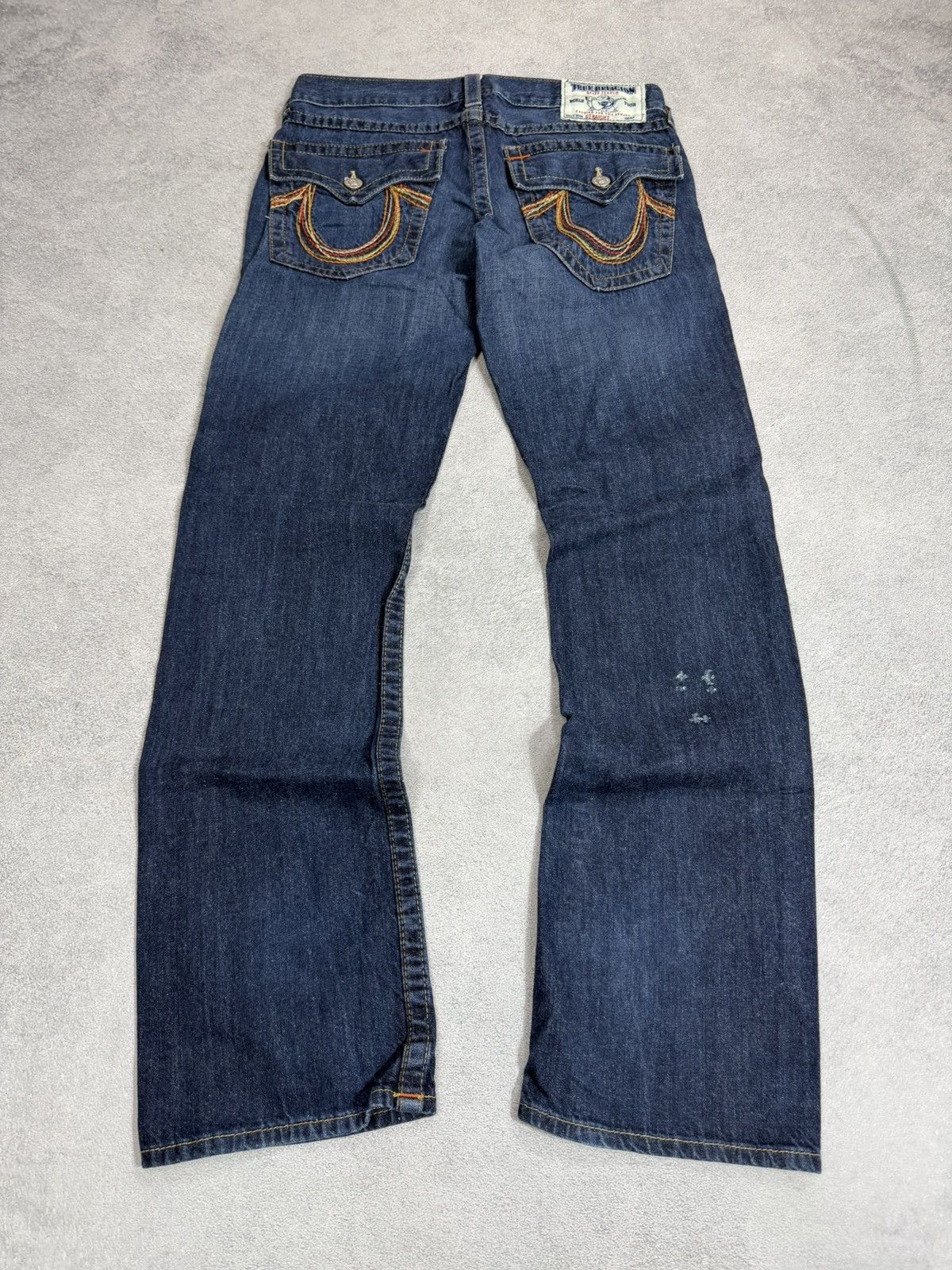 True Religion VTG True Religio Baggy Distressed Washed Y2K Size US 31 - 1 Thumbnail