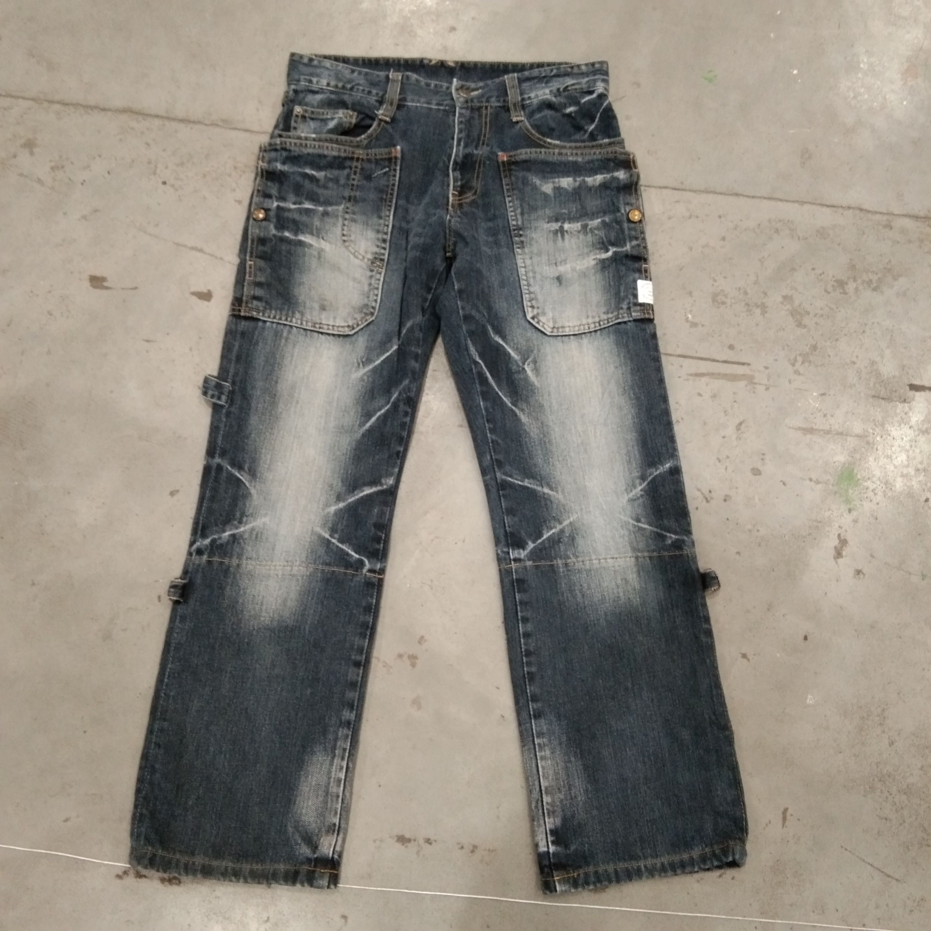 image of Ppfm The Desert Fox Denim Pants in Blue Wash, Men's (Size 31)