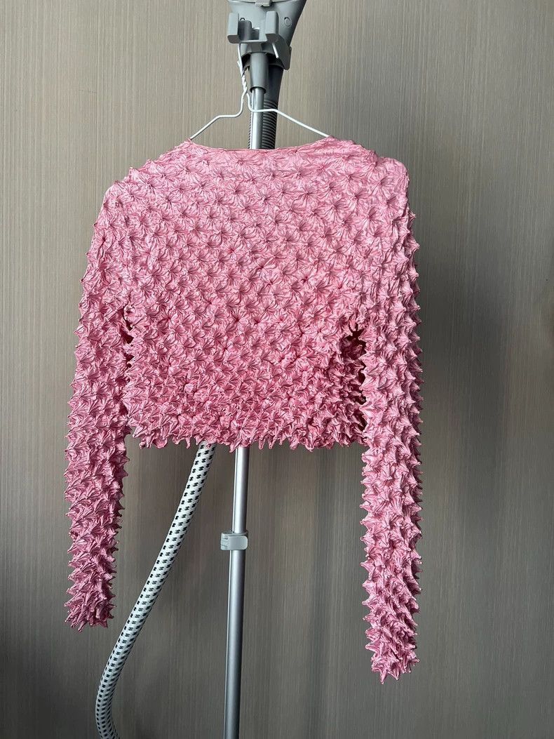 Alexander Wang Alexander Wang Pink Ruffled Crop Top- Size XS / US 0-2 / IT 36-38 - 2 Thumbnail