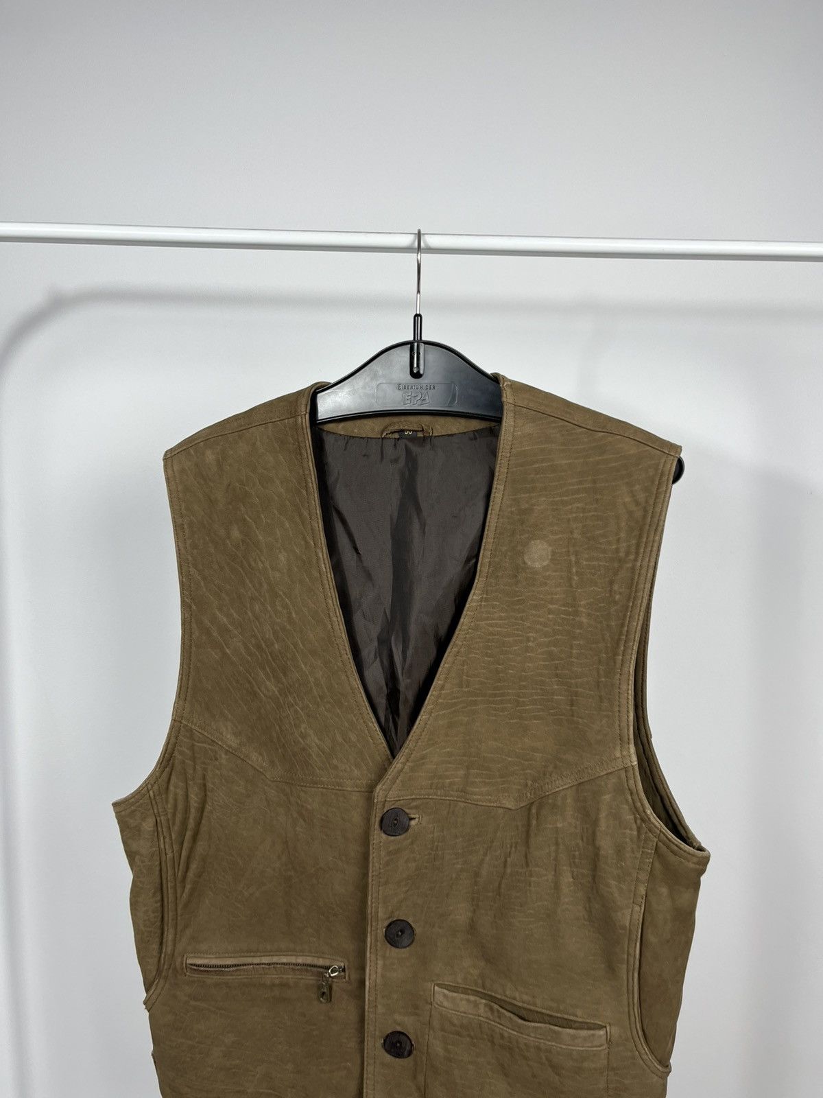 Genuine Leather Men’s Brown Genuine Leather Vest Size 50 EU Size US M / EU 48-50 / 2 - 2 Thumbnail