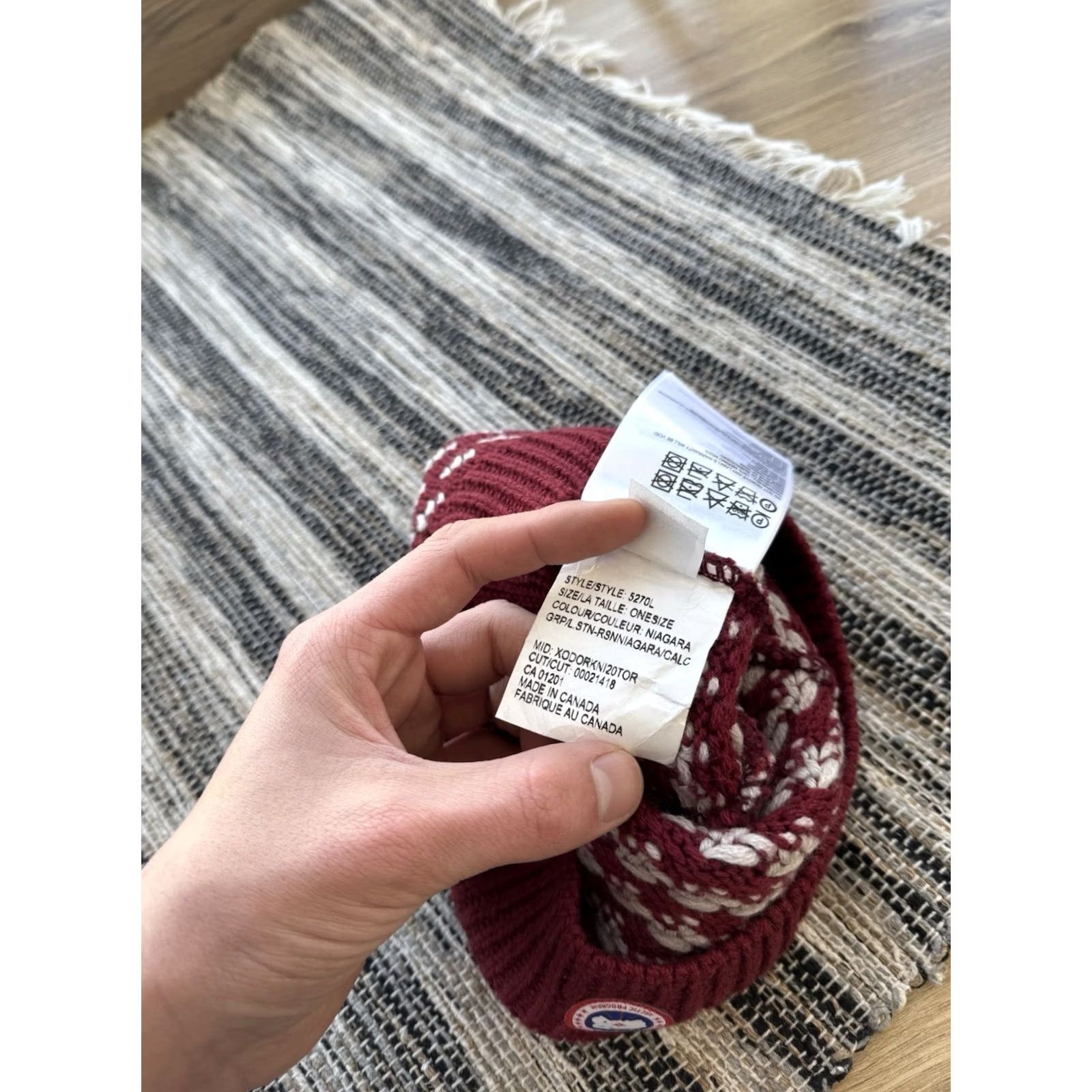 Canada Goose VINTAGE Canada Goose Beanie Wool Knit Niagara Red One Size Womens 90s Winter Classic Streetwear USA Canada Y2K Hat Size ONE SIZE - 8 Thumbnail