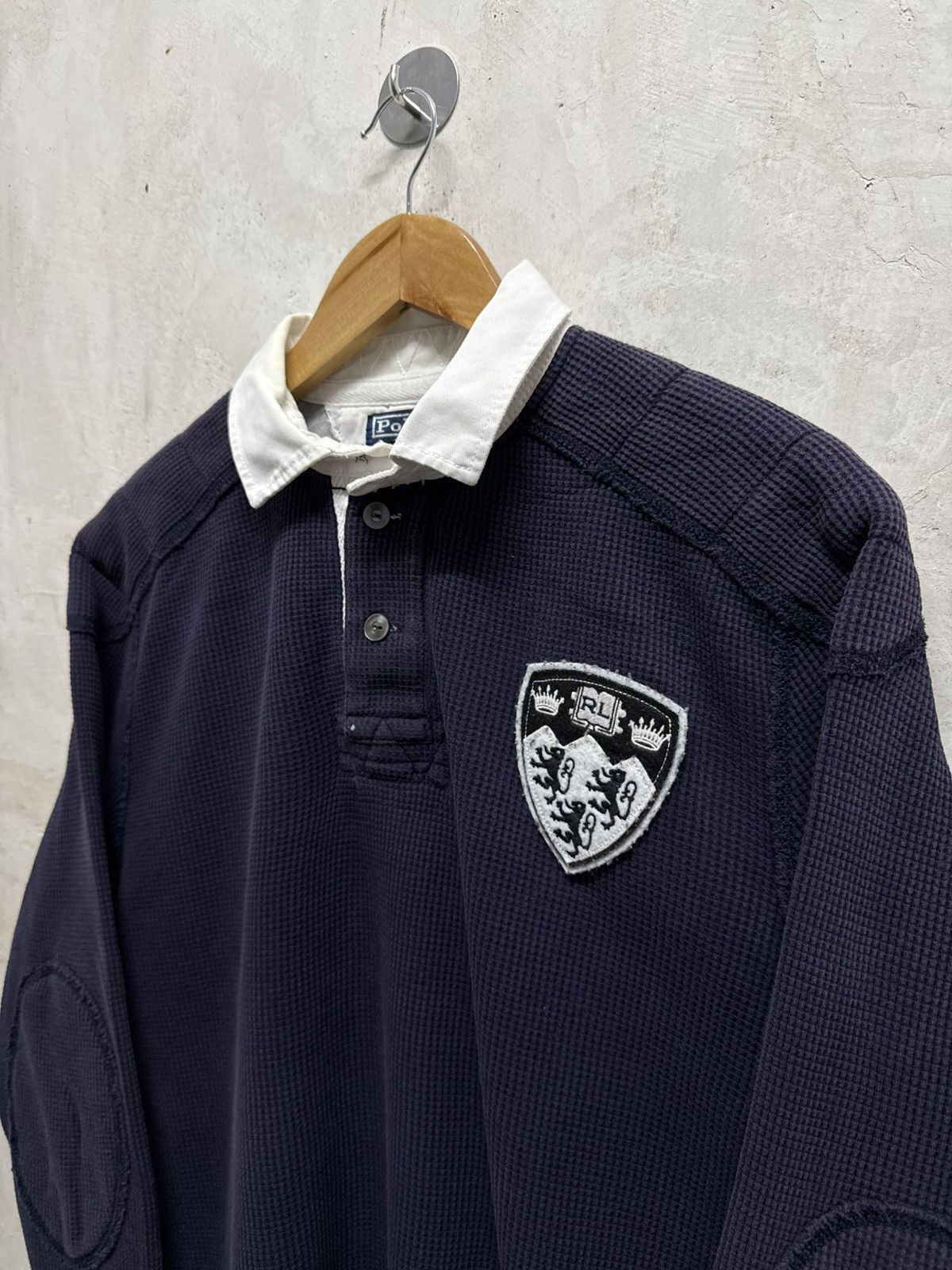 Polo Ralph Lauren Vintage Polo Ralph Lauren Rugby Waffle Size US L / EU 52-54 / 3 - 3 Thumbnail