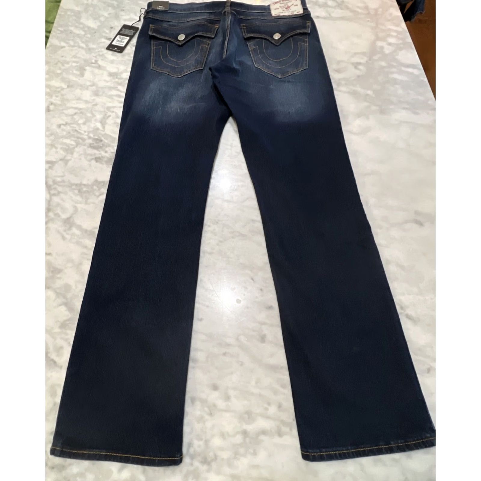 True Religion True Religion Ricky Jeans Men 34 Dark Woodland Wash Relax Straight SN Flap NWT Size US 34 / EU 50 - 5 Thumbnail
