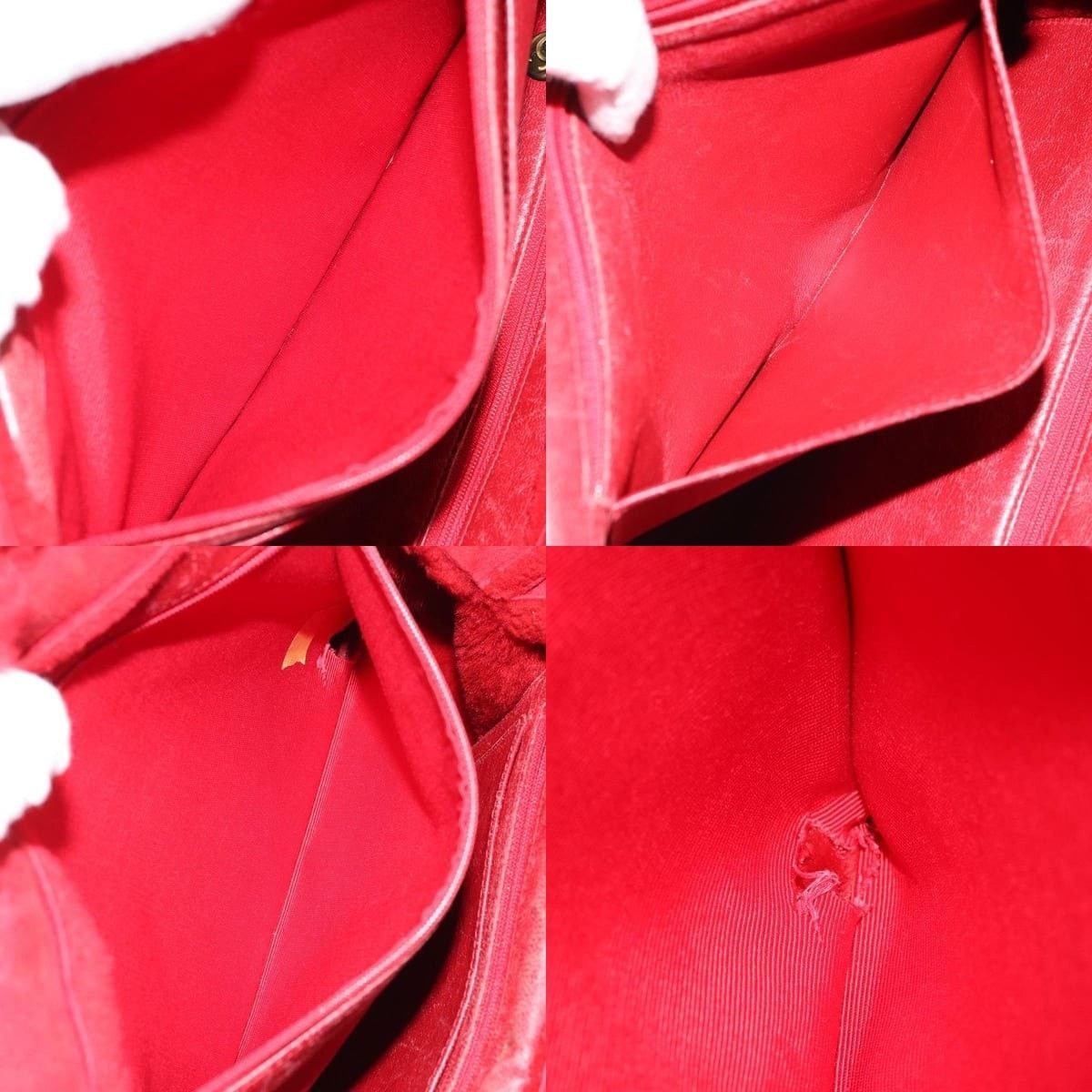 Chanel Chanel Tote Bag Suede Red CC Size ONE SIZE - 7 Thumbnail