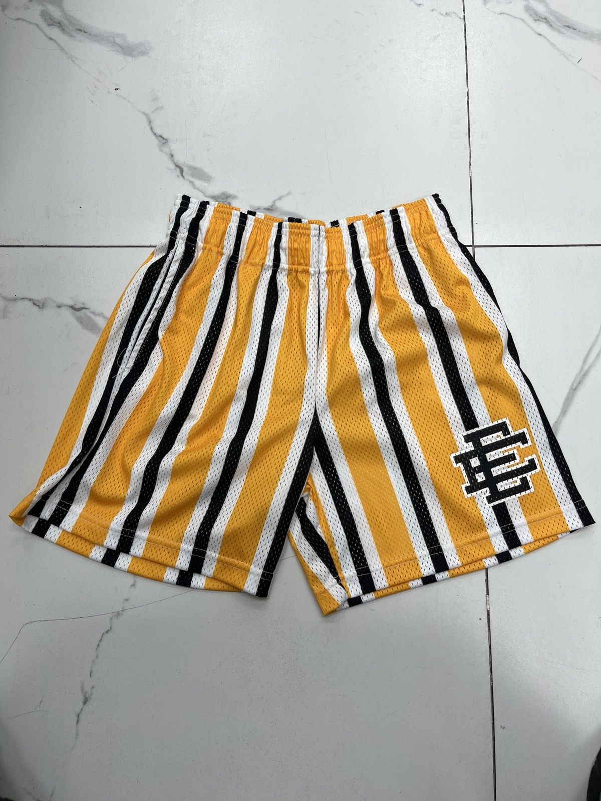 Eric Emanuel Eric Emanuel EE Basic Short "Yellow/Black Stripe" Size US 30 / EU 46 - 1 Thumbnail