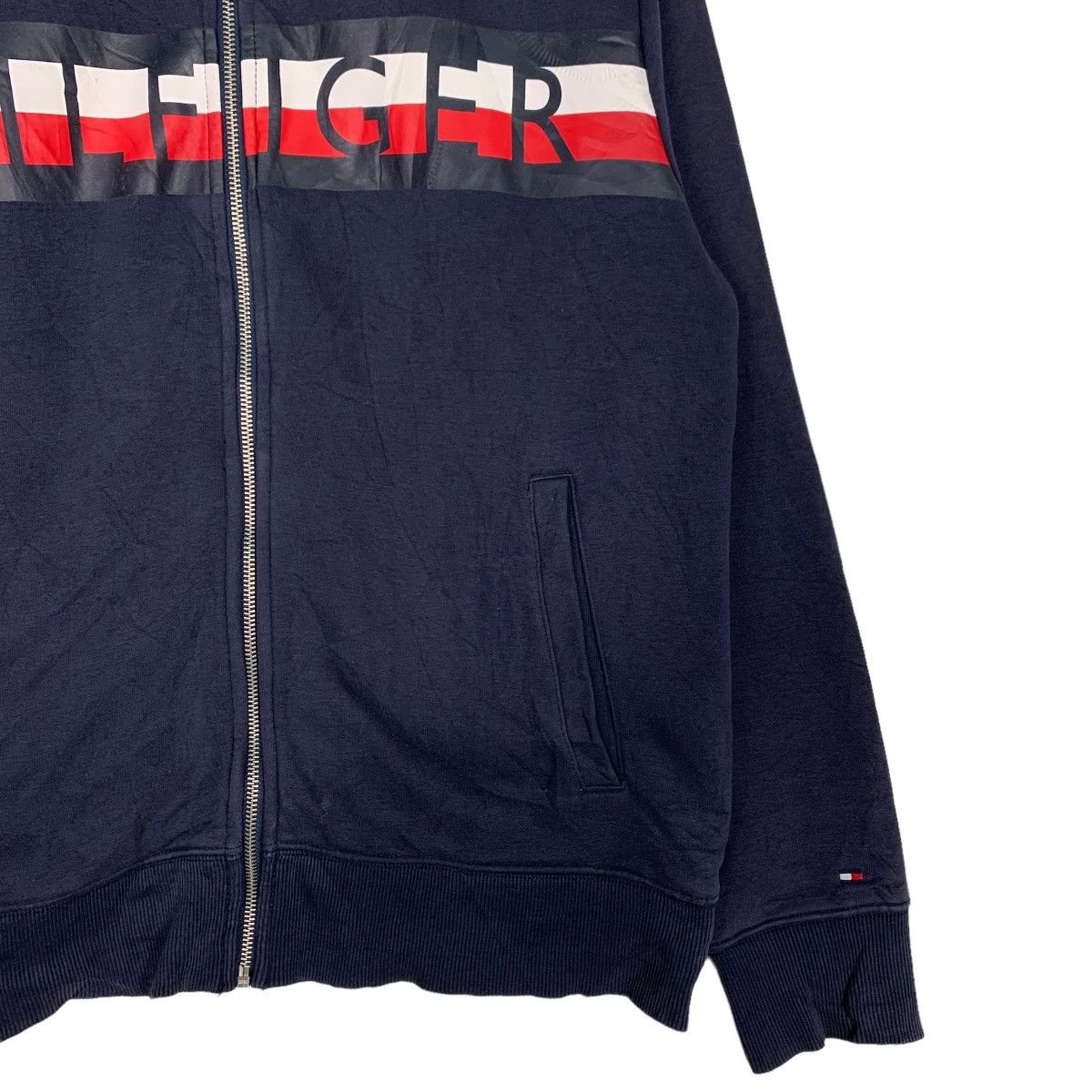 Tommy Hilfiger TOMMY HILFIGER Big Logo Sweater Jacket #0682-C31 Size US XL / EU 56 / 4 - 4 Thumbnail