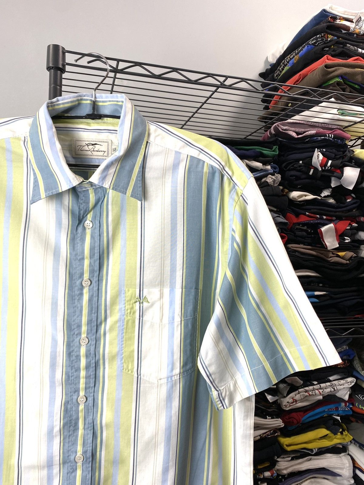 Burberry Vintage 1990’s Thomas Burberry Shirt Tee YSL Prada Size US XL / EU 56 / 4 - 2 Thumbnail