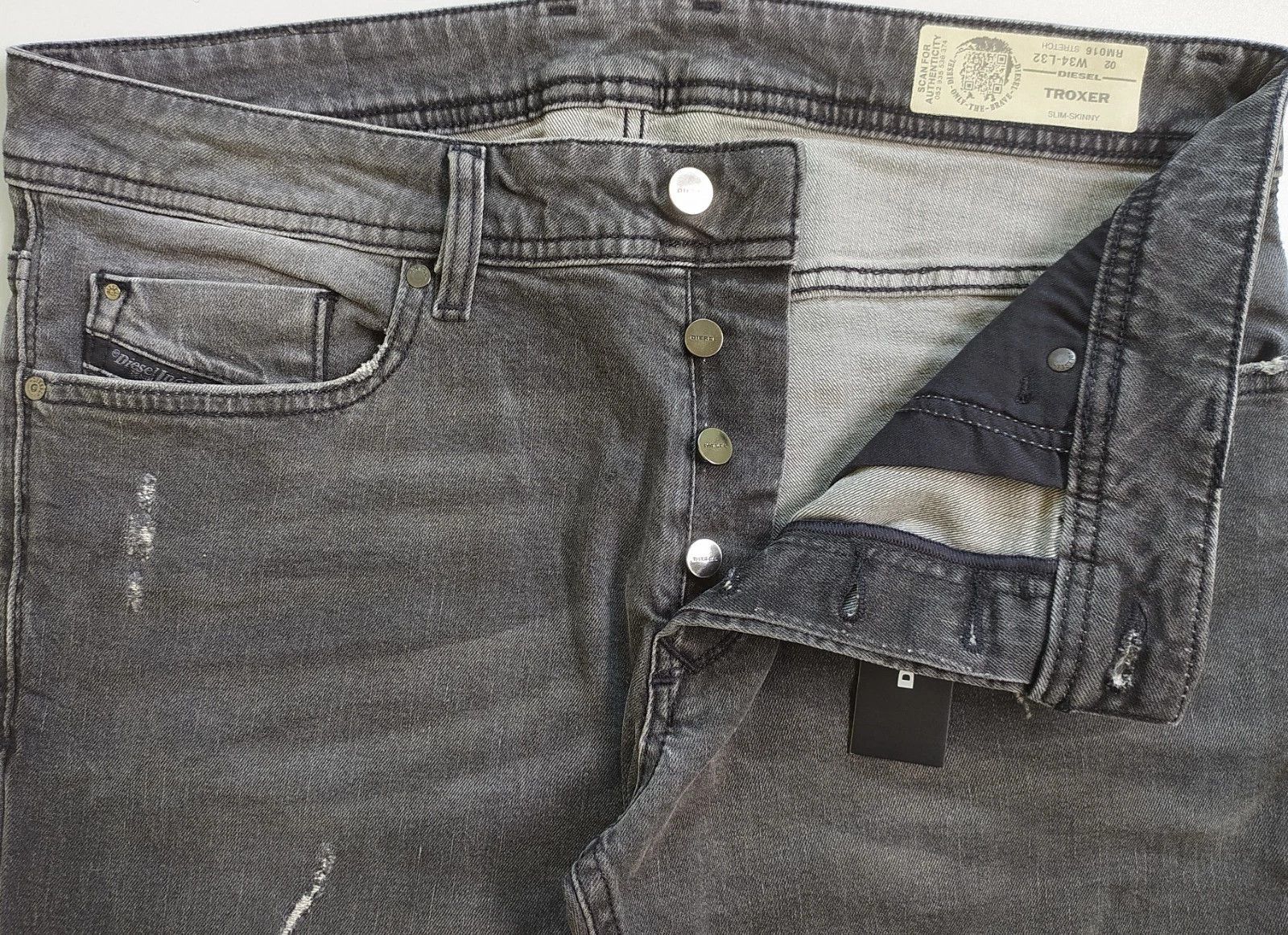 Diesel Diesel TROXER L.32 MENS JEANS SLTP/9995 Size US 34 / EU 50 - 6 Thumbnail
