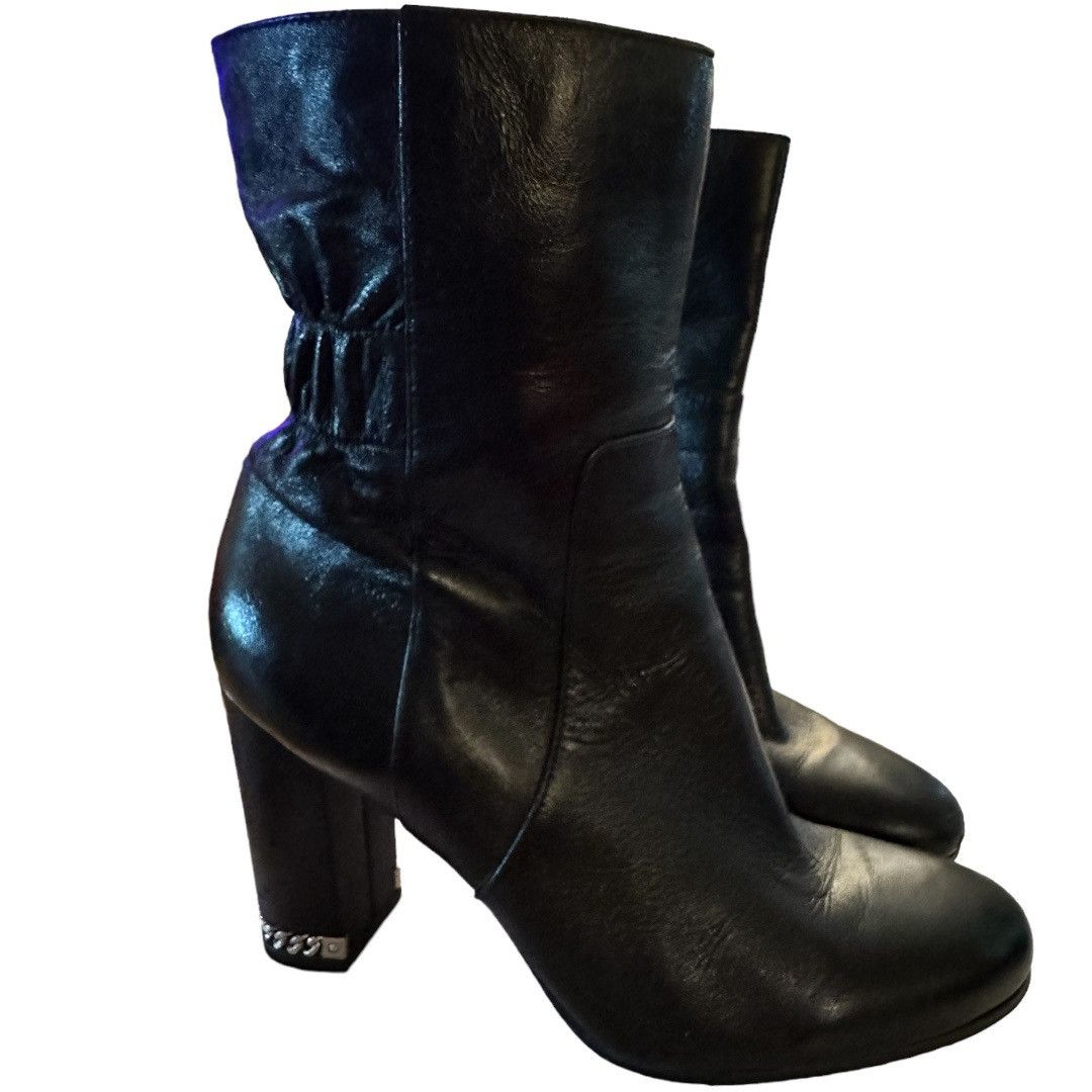 Michael Kors Michael Kors Dolores Side Zip Bootie Black Leather Size US 7.5 / IT 37.5 - 3 Thumbnail