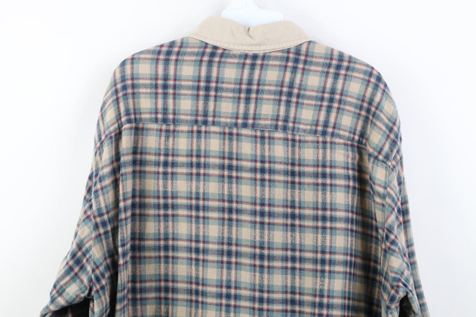 Vintage Vintage 90s Streetwear Flannel Button Down Shirt Plaid Size US XL / EU 56 / 4 - 11 Thumbnail