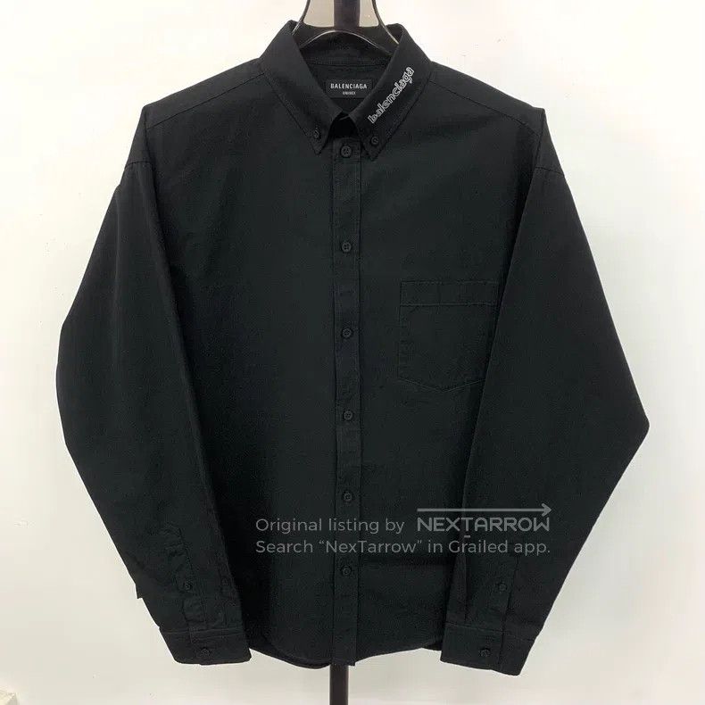 Balenciaga Balenciaga size 37 Solid color lapel letter embroidery sin Size US M / EU 48-50 / 2 - 1 Thumbnail