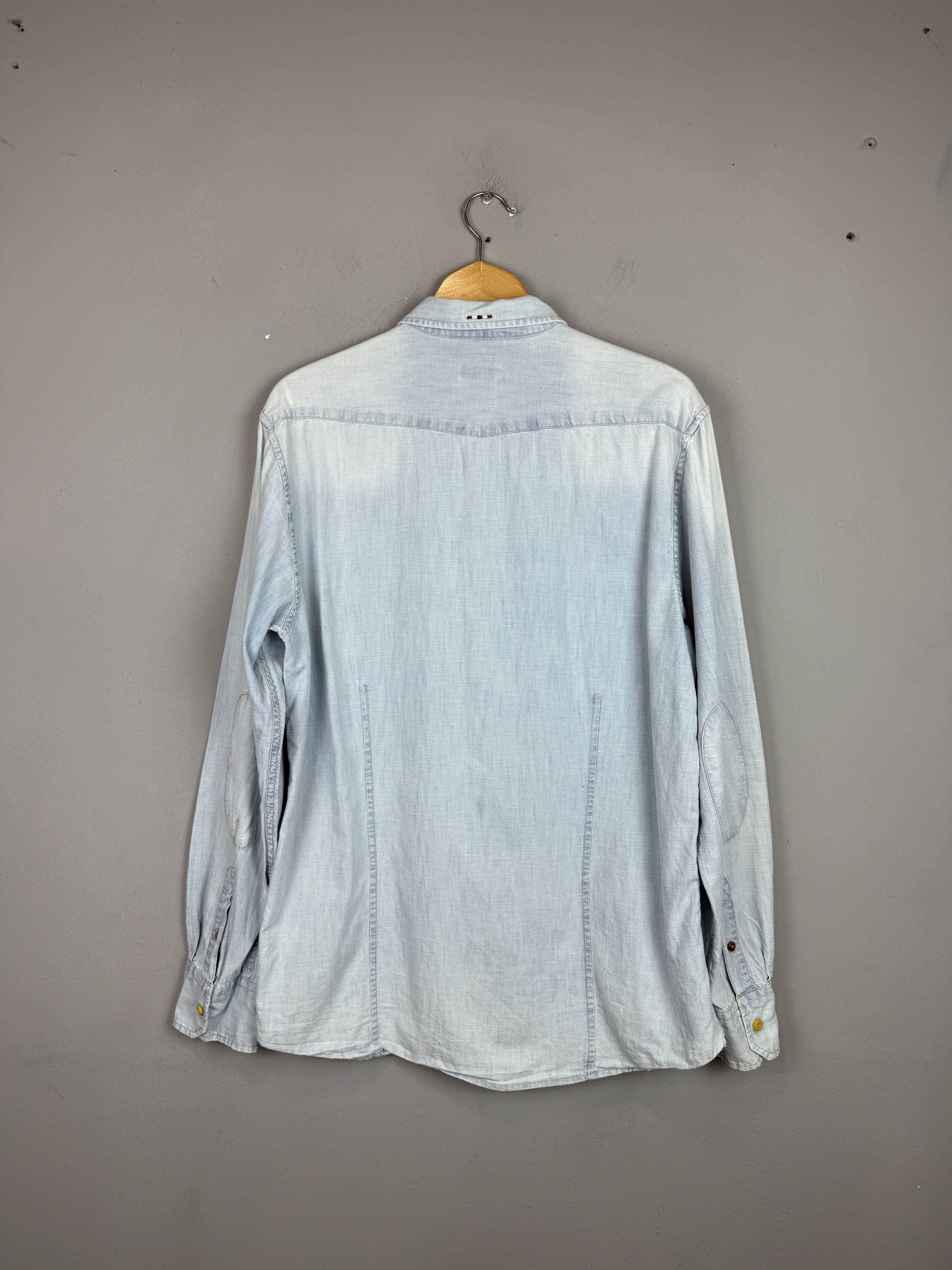 Napapijri × Vintage Napapijri Shirt Vintage Blue Long Sleeve Size US XL / EU 56 / 4 - 5 Thumbnail