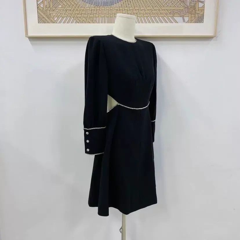 Miu Miu MIU MIU Black Crystal Dress 38 Size XS / US 0-2 / IT 36-38 - 3 Thumbnail