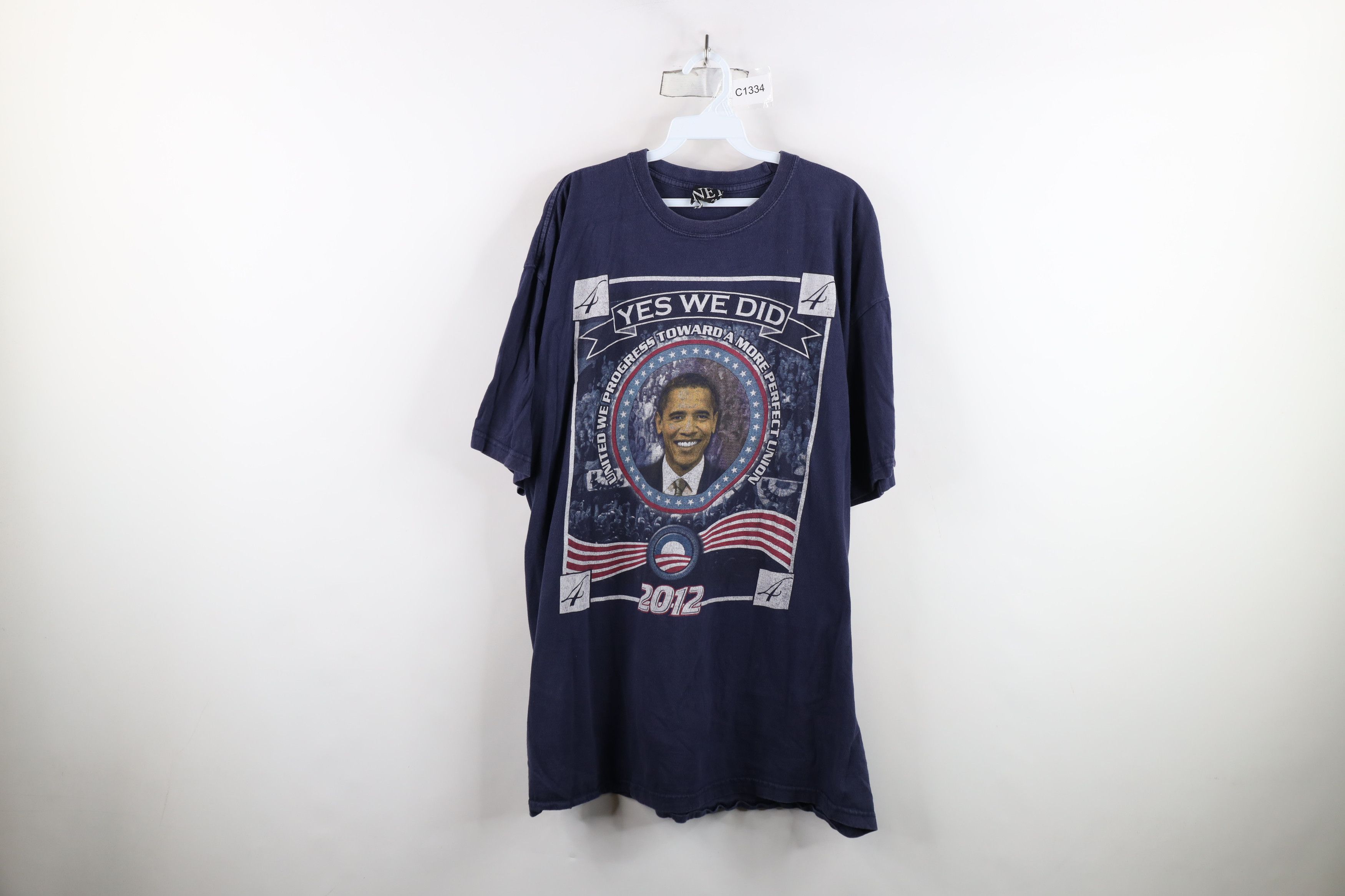 Vintage Vintage Y2K 2012 MLK Jr President Barack Obama T-Shirt Blue Size US XXL / EU 58 / 5 - 1 Thumbnail