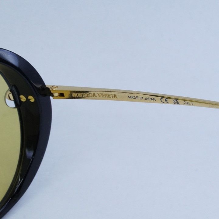 Bottega Veneta Bottega Veneta BV1273S 003 Sunglasses Black and Gold Size ONE SIZE - 5 Thumbnail
