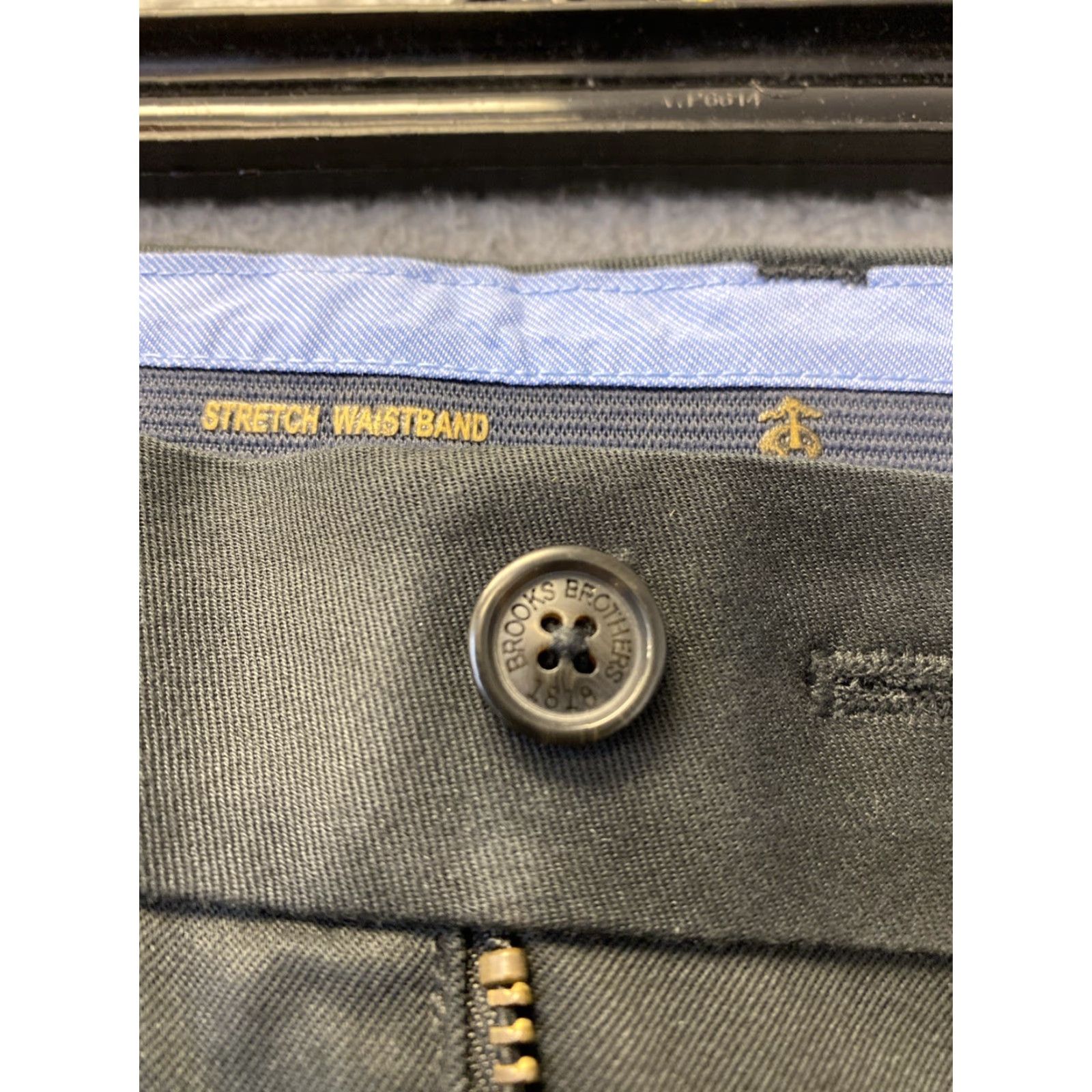 Brooks Brothers Brooks Brothers Mens Clark Fit Cotton Stretch Chino Pants 35W x 32L Black 150-29 Mens Size US 35 - 3 Thumbnail
