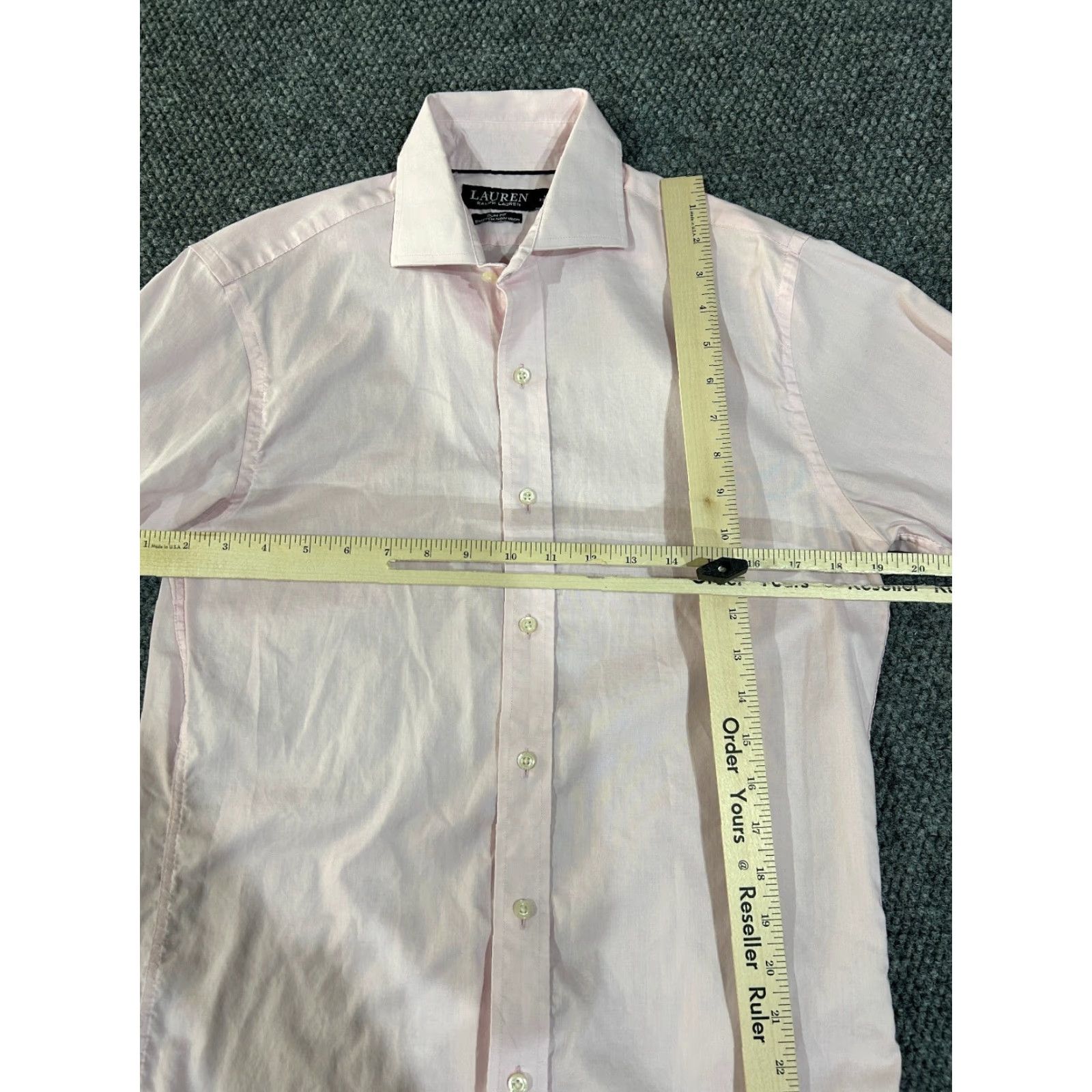 Ralph Lauren Lauren Ralph Lauren Dress Shirt Mens Slim Pink Non-Iron Button-Down 15 32 33 Long Sleeve Size US M / EU 48-50 / 2 - 3 Thumbnail