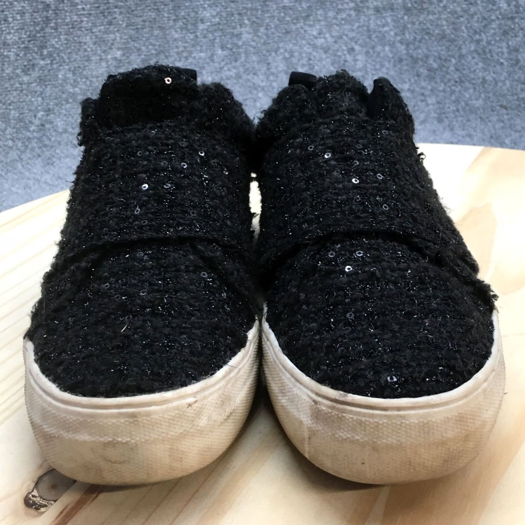 Dolce Vita Dolce Vita Womens Low Top Sneakers Black Fabric Snap Casual Comfort Shoes Size L / US 10 / IT 46 - 5 Thumbnail