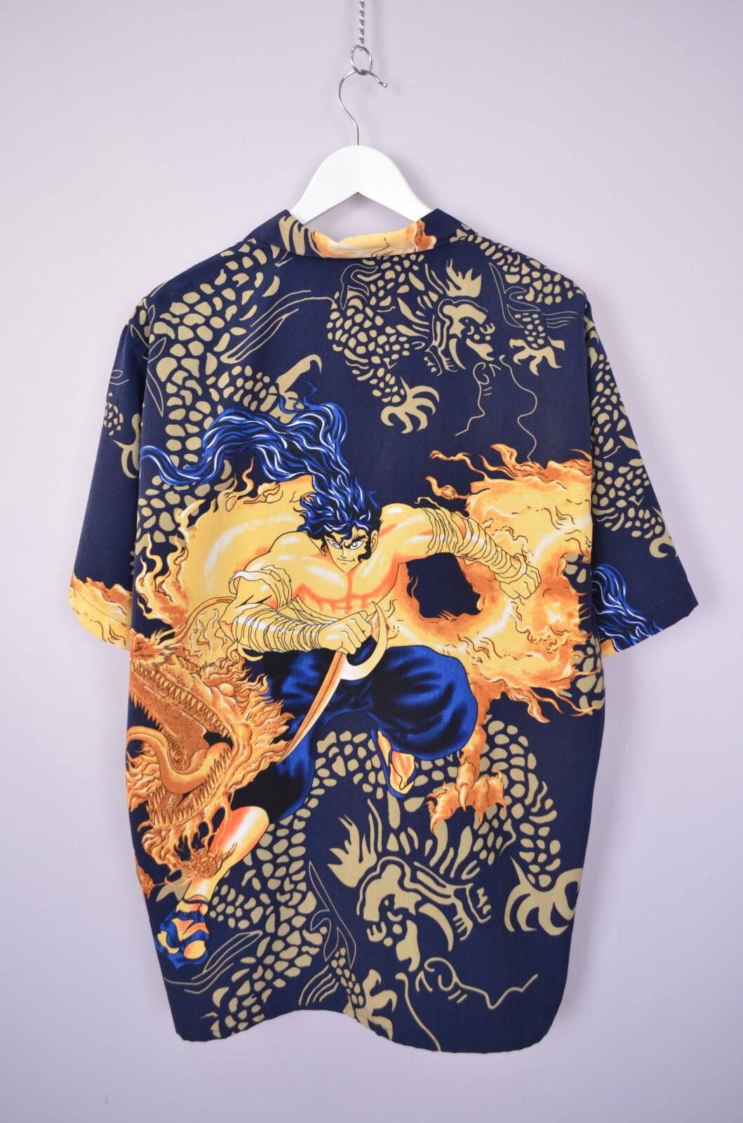 Designer Vintage Anime Samurai Warrior Japanese Shirt Size XL AOP 90s Size US XL / EU 56 / 4 - 7 Thumbnail