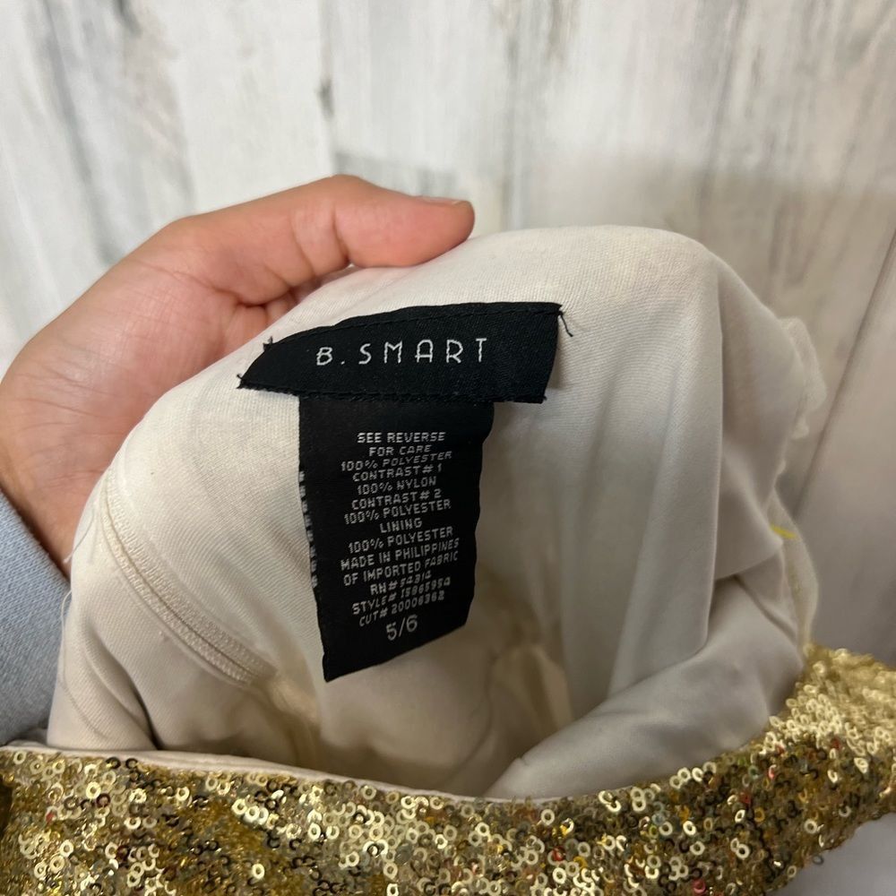 Other Gold Sequin Open-Back Party Dress B. Smart Size 5/6 Homecomi Size S / US 4 / IT 40 - 4 Thumbnail