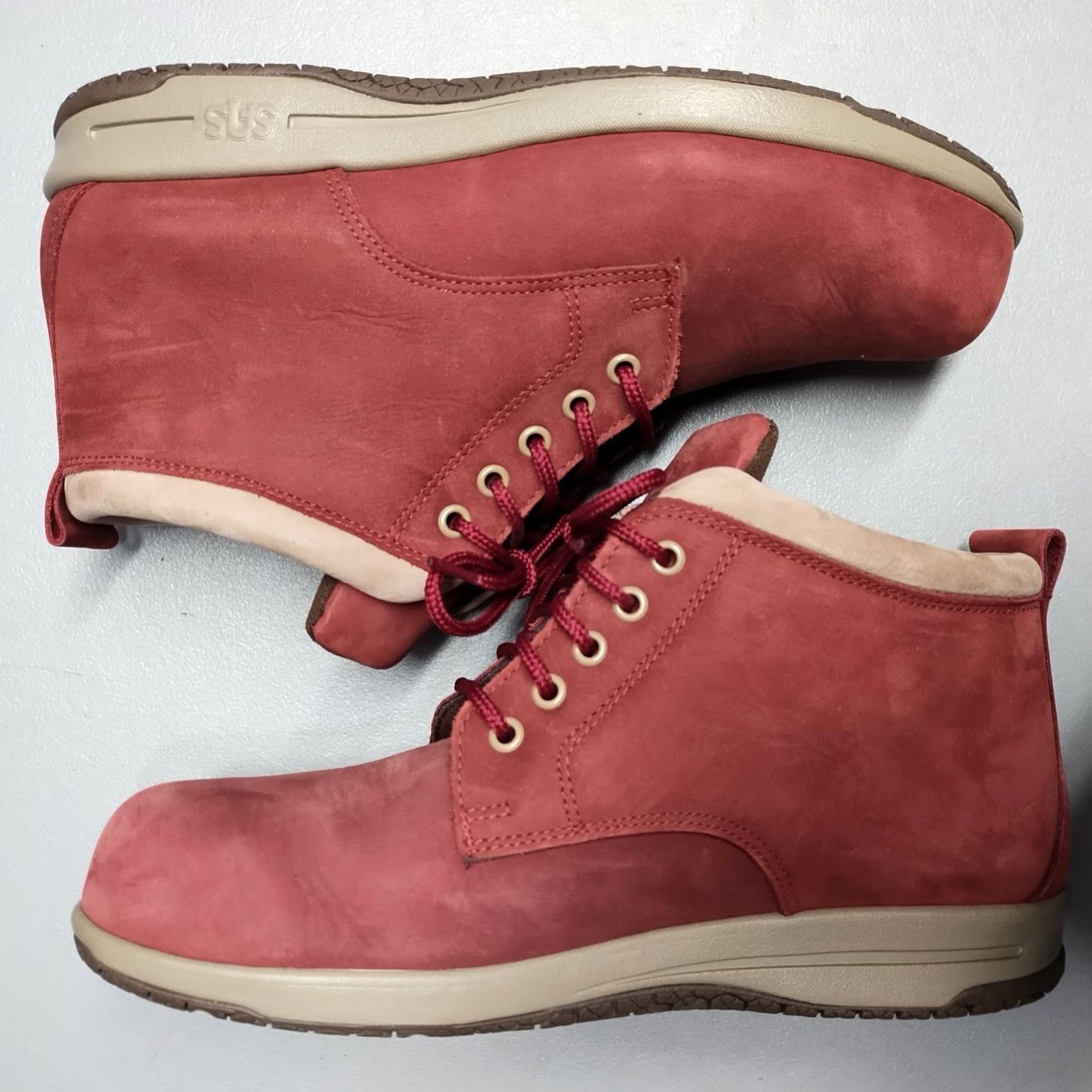 Sas Chukka Boot Womens Us 8.5 Multi Leather Lace Up Slip Resistant Euc, Women's (Size 9) — image 4 of 6
