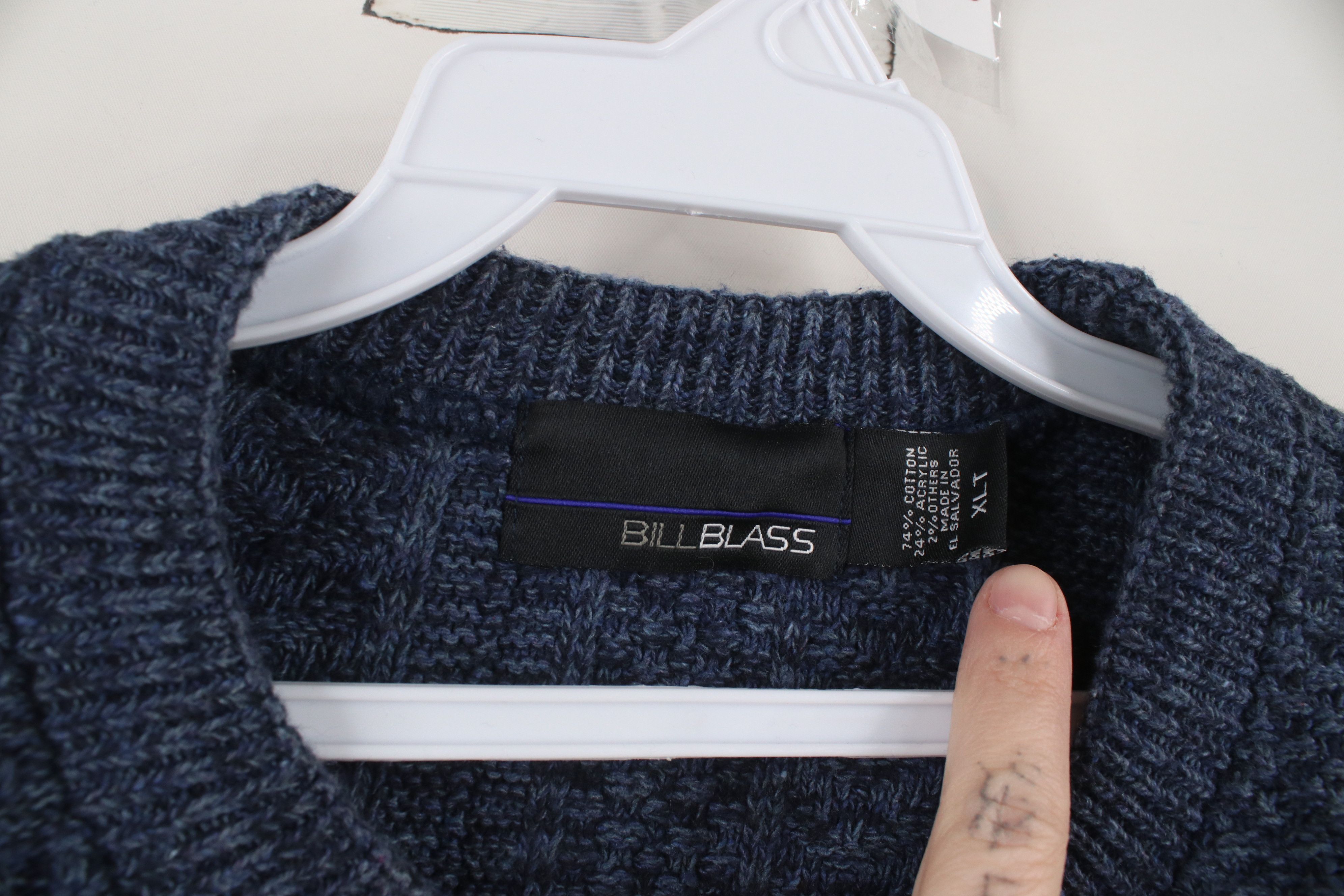 Vintage Vintage 90s Streetwear Heavyweight Textured Crewneck Sweater Size US XL / EU 56 / 4 - 4 Thumbnail