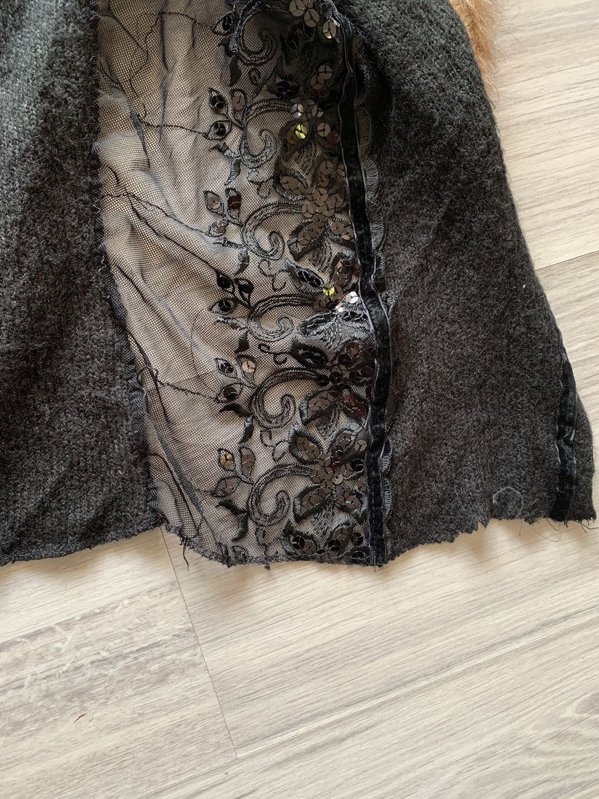 Hysteric Glamour Lana Wool Mohair Mesh Sequins Y2K Vintage Faux Fur Cardigan Size S / US 4 / IT 40 - 5 Thumbnail