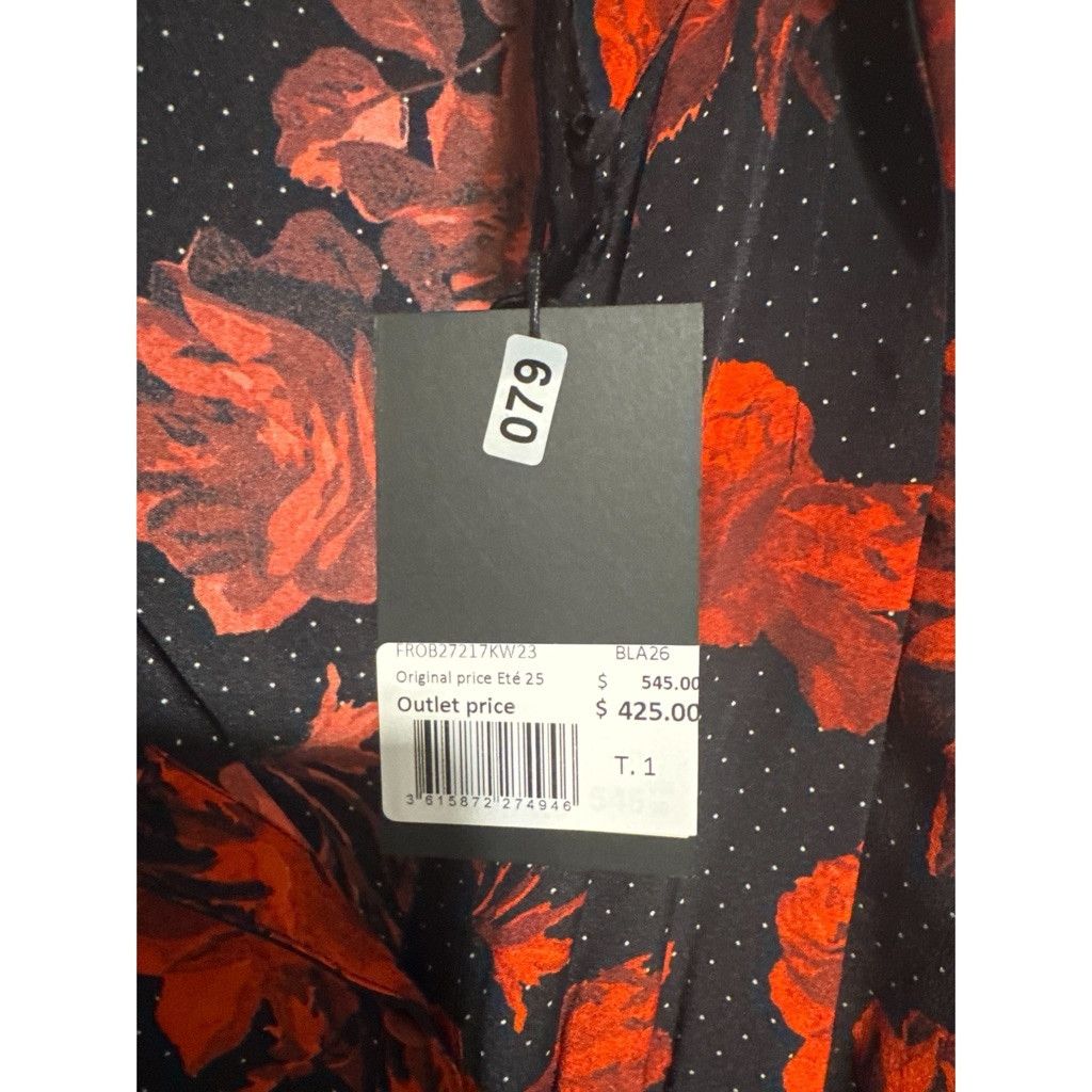 The Kooples NWT The Kooples Silk Red Floral Mini Dress - Size S Size S / US 4 / IT 40 - 6 Thumbnail