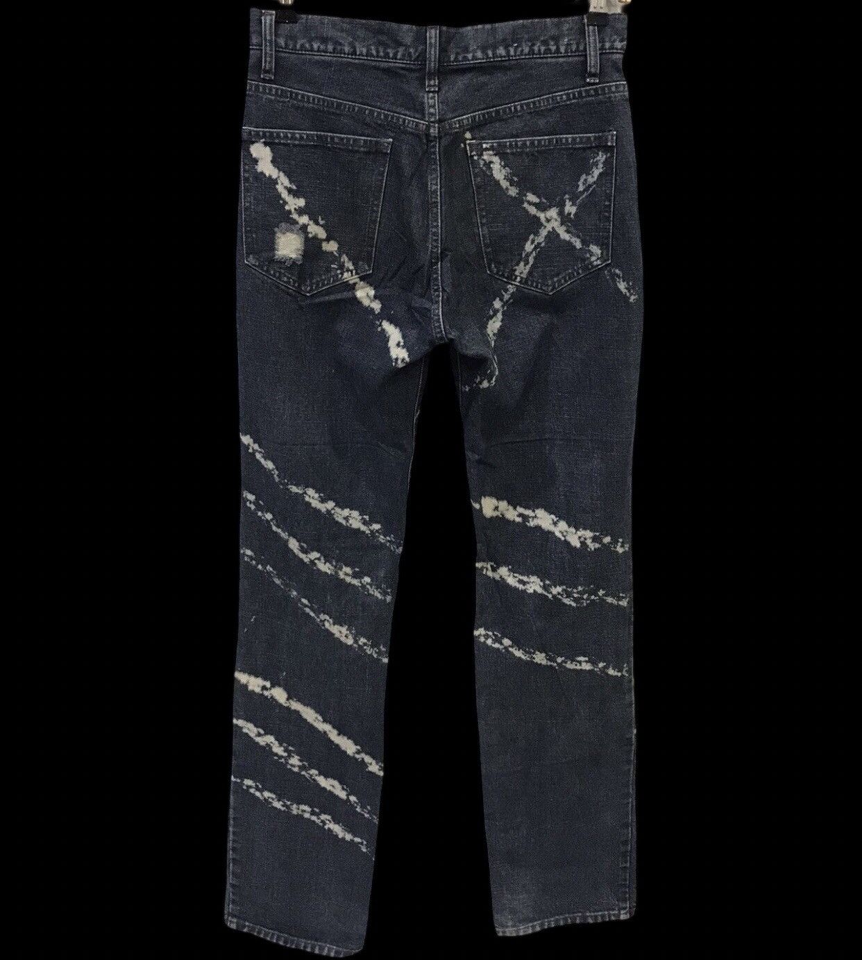 Japanese Brand MODERN Japan Patchwork Acid Samurai Slash Distressed Denim Size US 29 - 2 Thumbnail