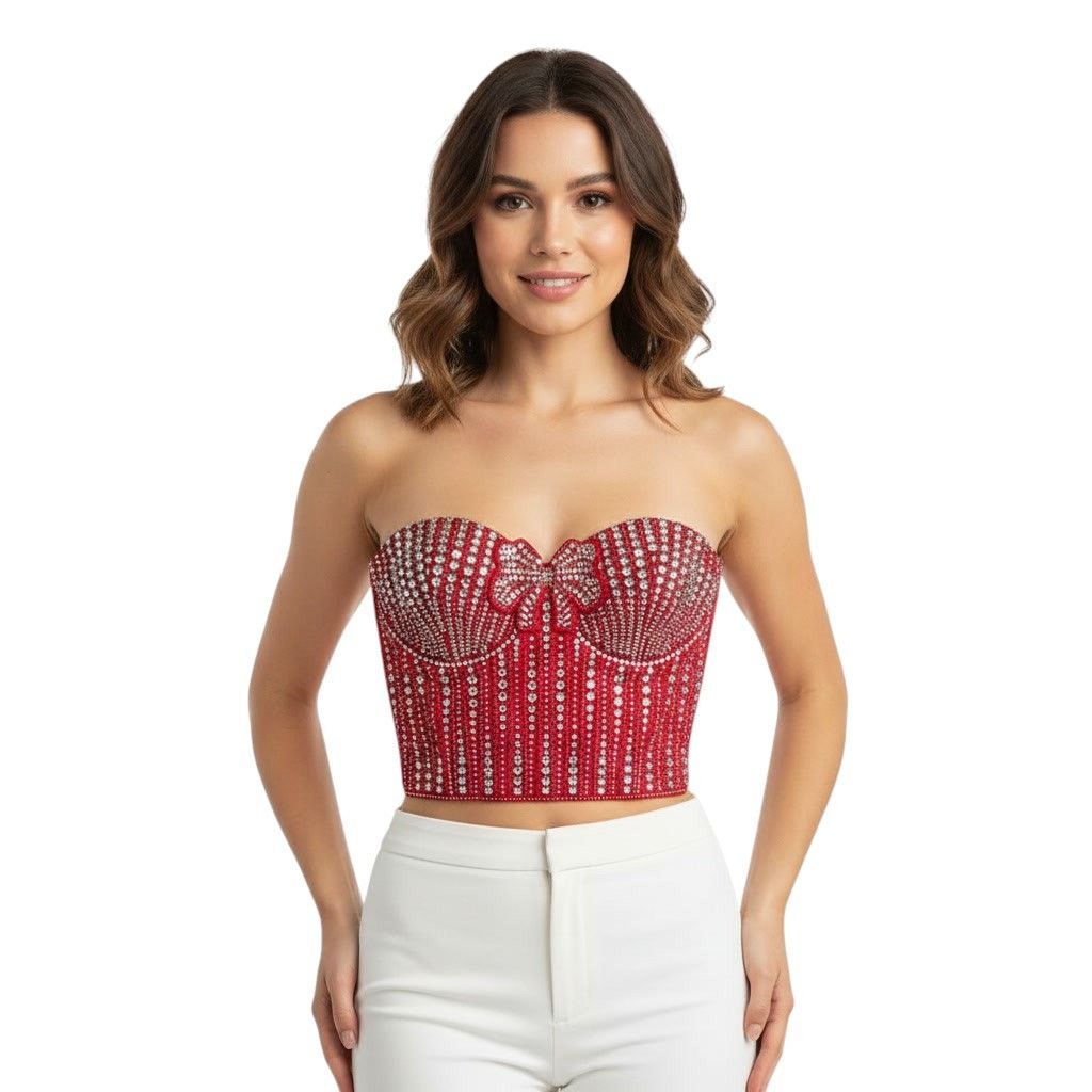 Victoria's Secret Victroria's Secret Crystal Embellished Long Line Bustier, S Size ONE SIZE - 6 Thumbnail