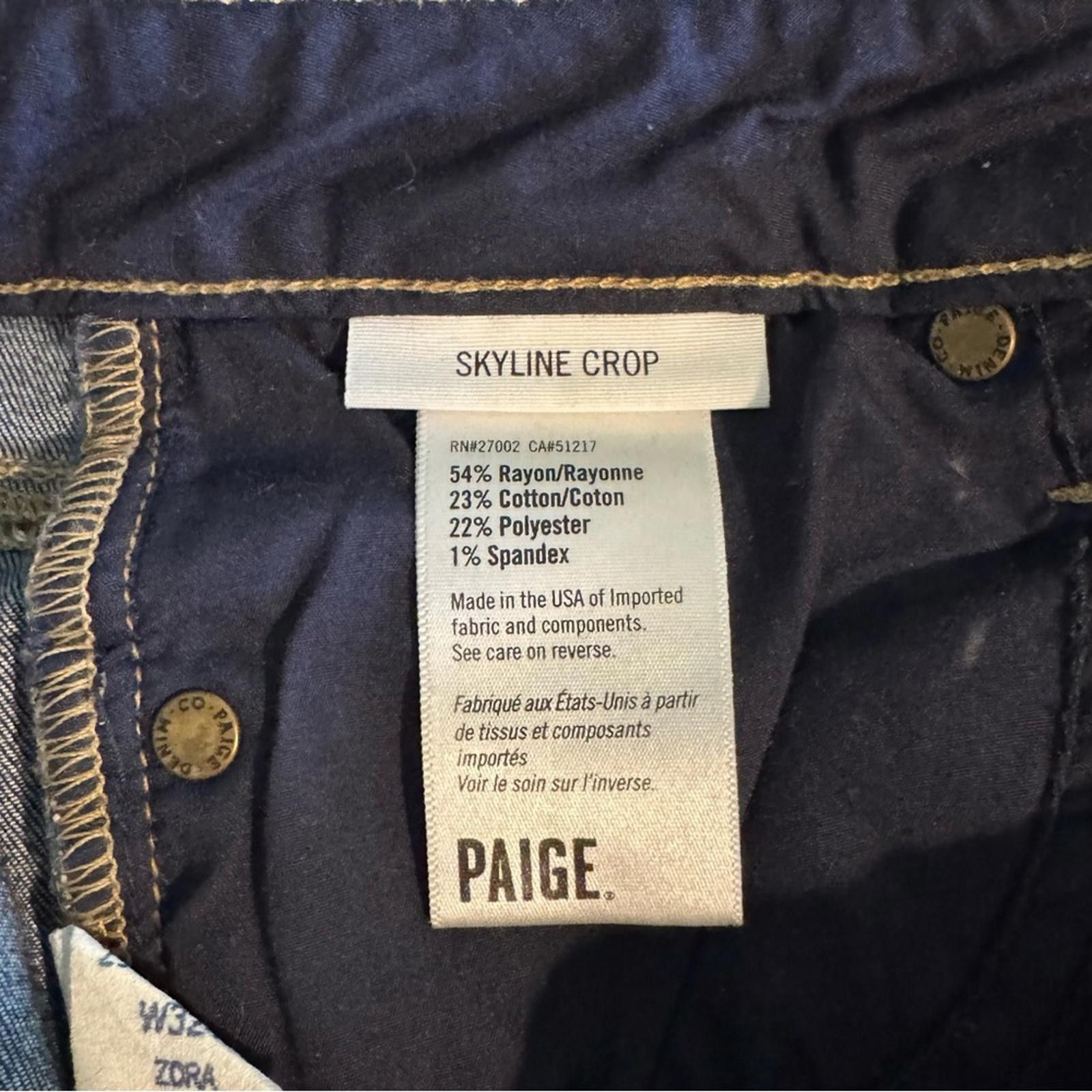 Paige PAIGE Skyline Crop - Size 27 Size 27" / US 4 / IT 40 - 5 Thumbnail
