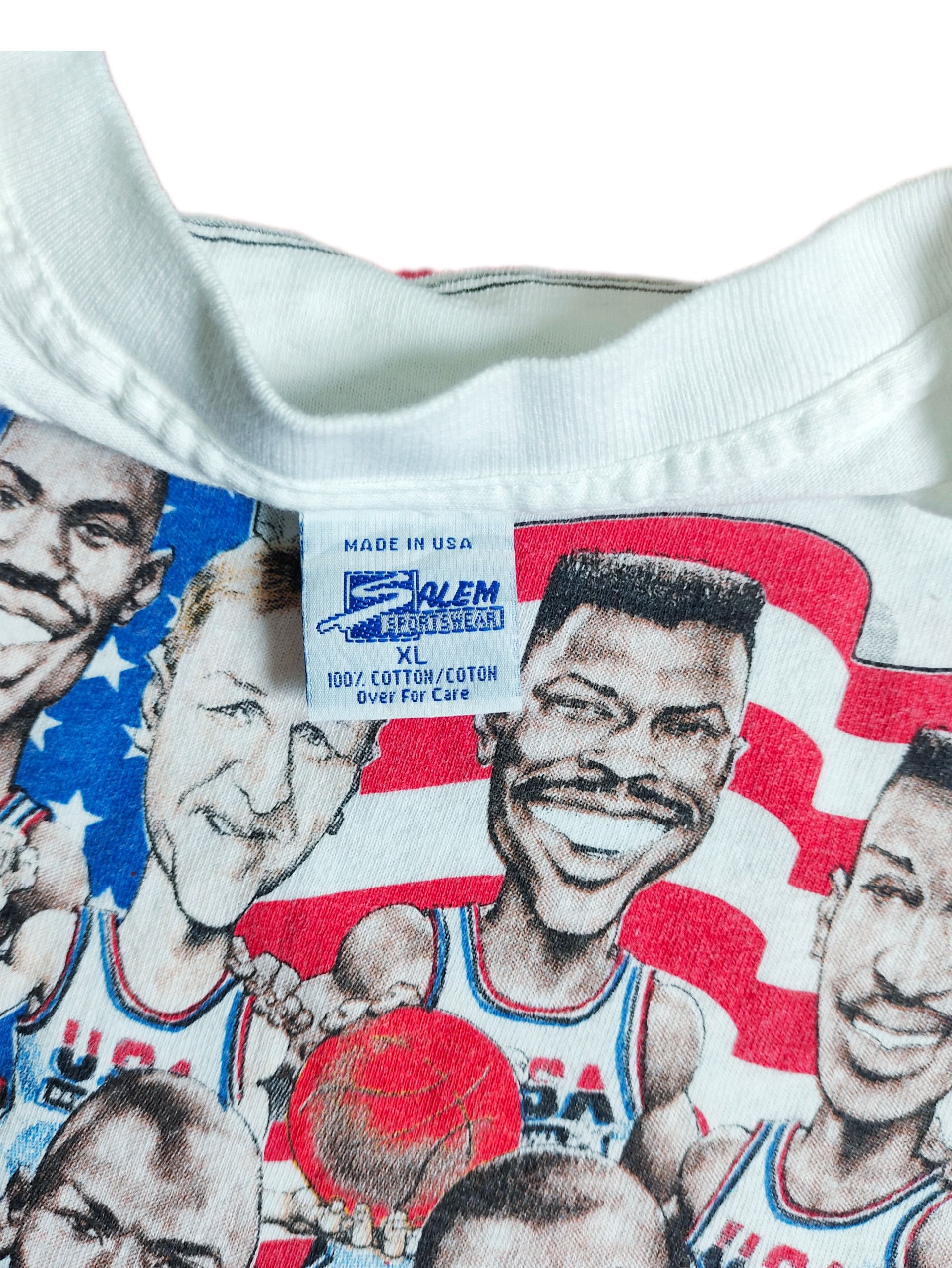 NBA × Vintage Vintage Olympic Dream Team Caricature 90s 2side T-shirt Size US XL / EU 56 / 4 - 5 Thumbnail